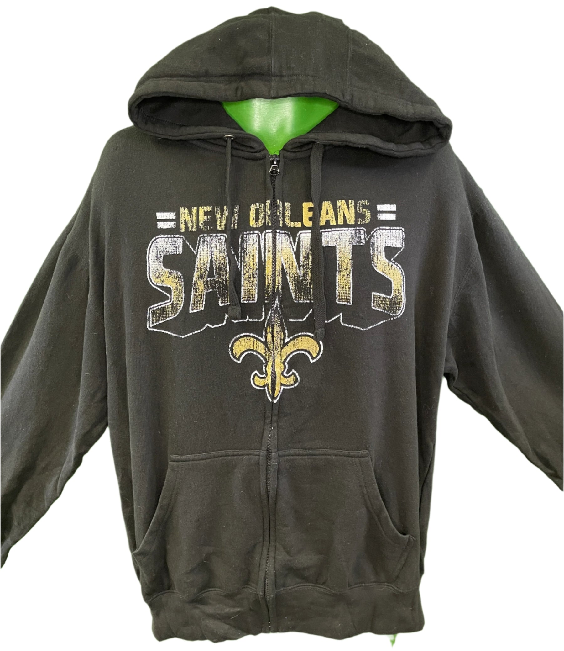 NFL New Orleans Saints Starter Black Full-Zip Hoodie Men's Large NWT