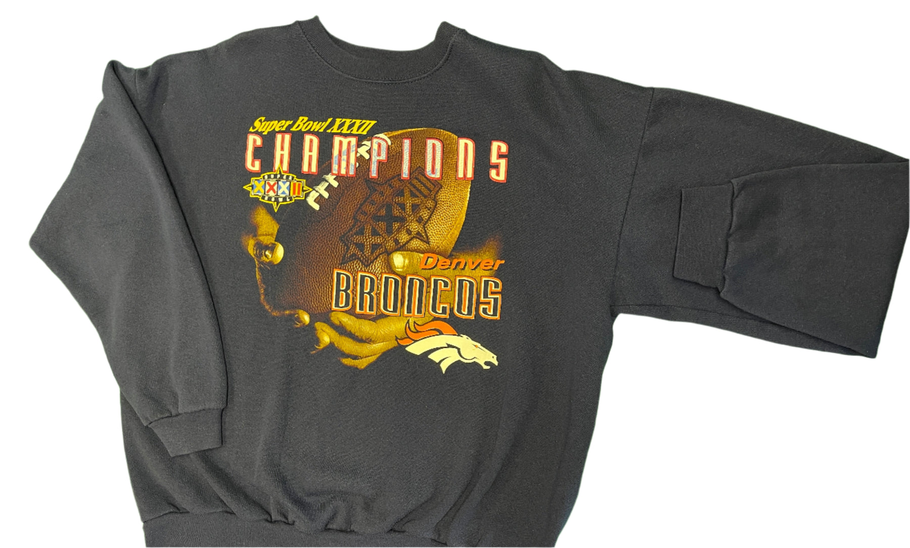 NFL Denver Broncos Vintage Super Bowl XXXII Champions Sweatshirt Men's X-Large