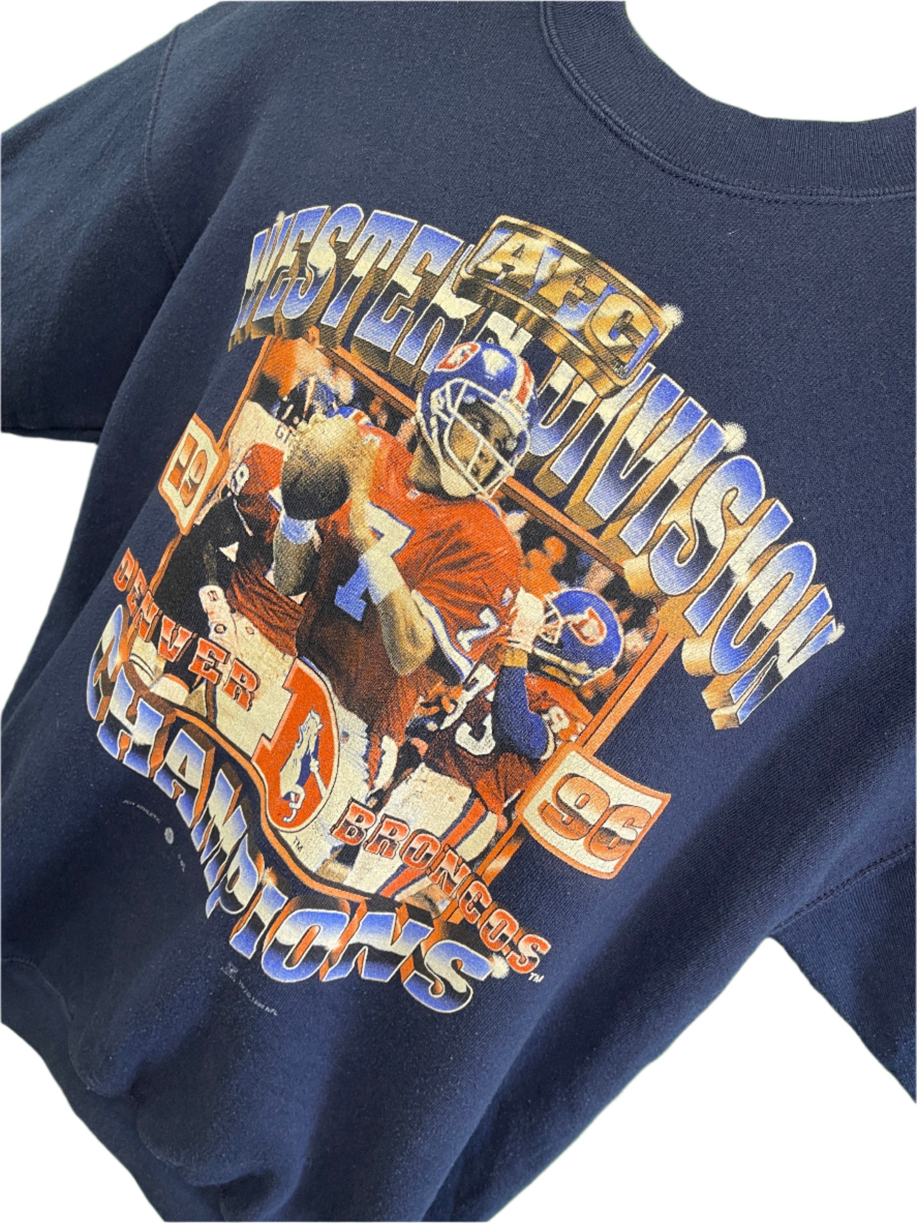 NFL Denver Broncos Vintage 1996 AFC West Champions Sweatshirt Men's Large