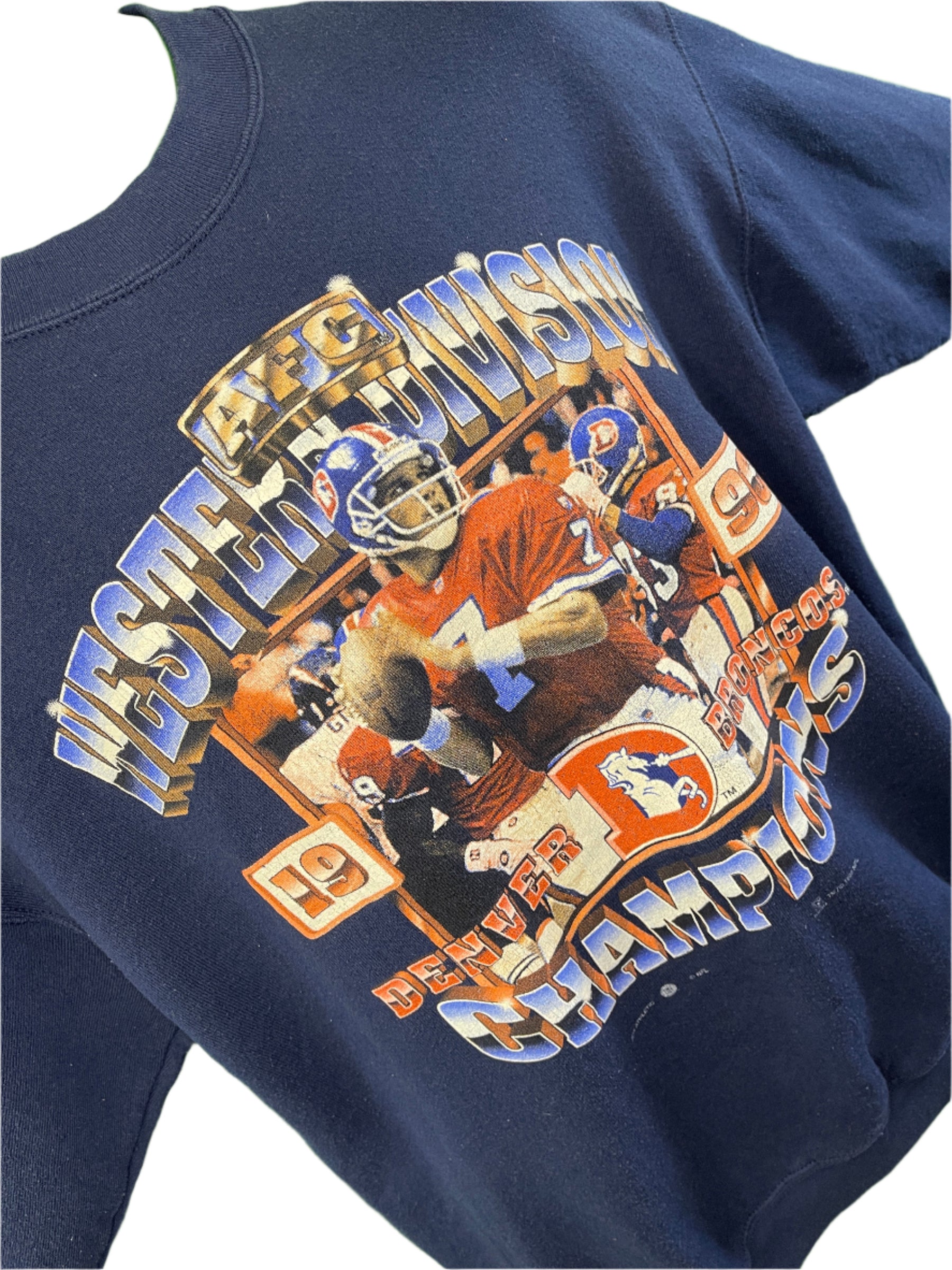 NFL Denver Broncos Vintage 1996 AFC West Champions Sweatshirt Men's Large