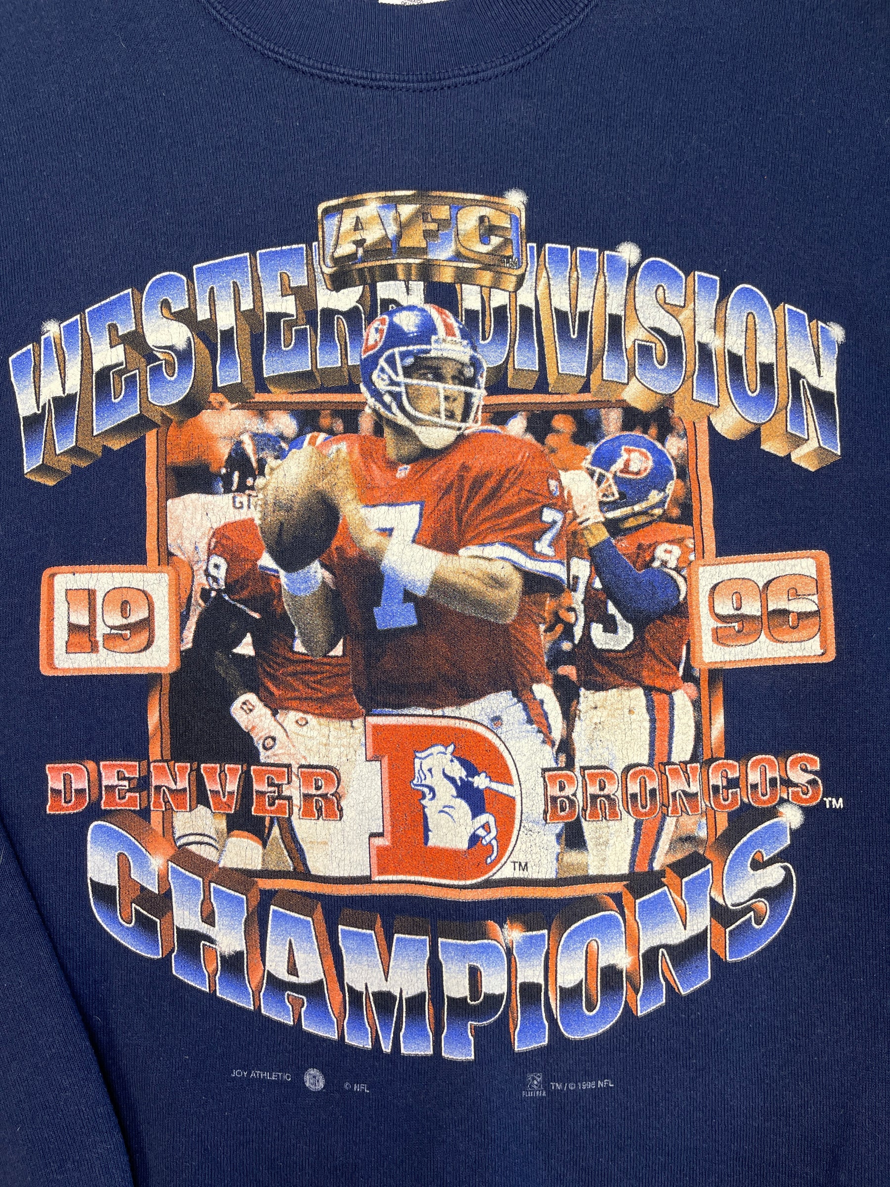 NFL Denver Broncos Vintage 1996 AFC West Champions Sweatshirt Men's Large