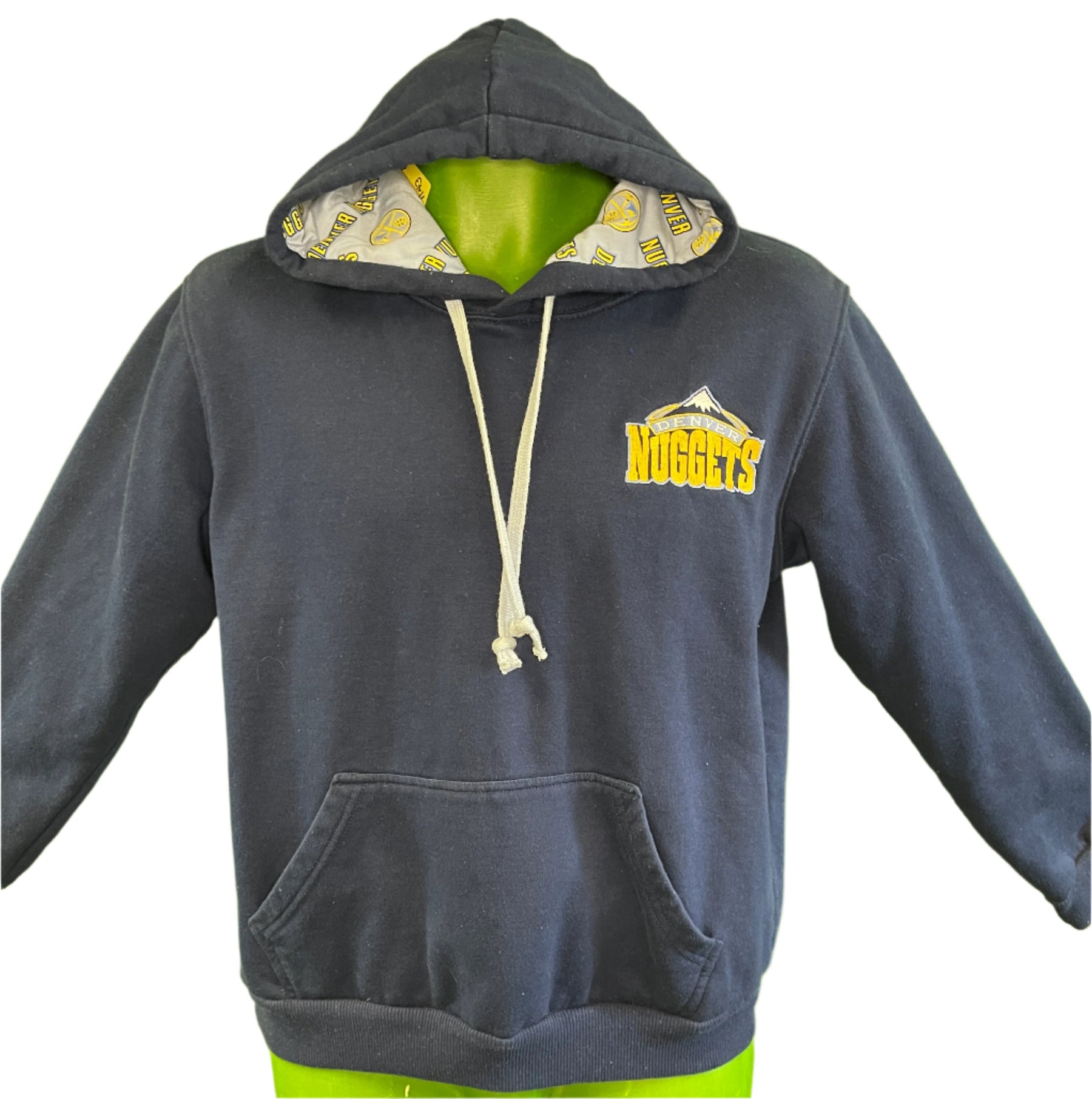 NBA Denver Nuggets Dark Blue Pullover Hoodie Sweatshirt Stitched Men's Small