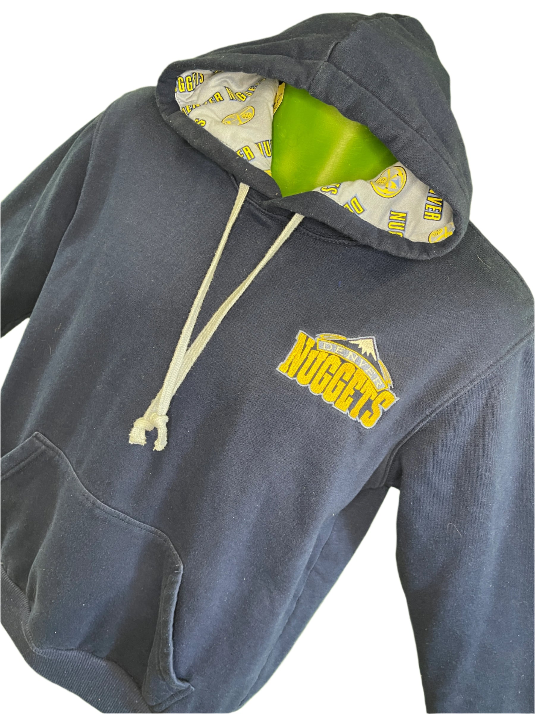 NBA Denver Nuggets Dark Blue Pullover Hoodie Sweatshirt Stitched Men's Small