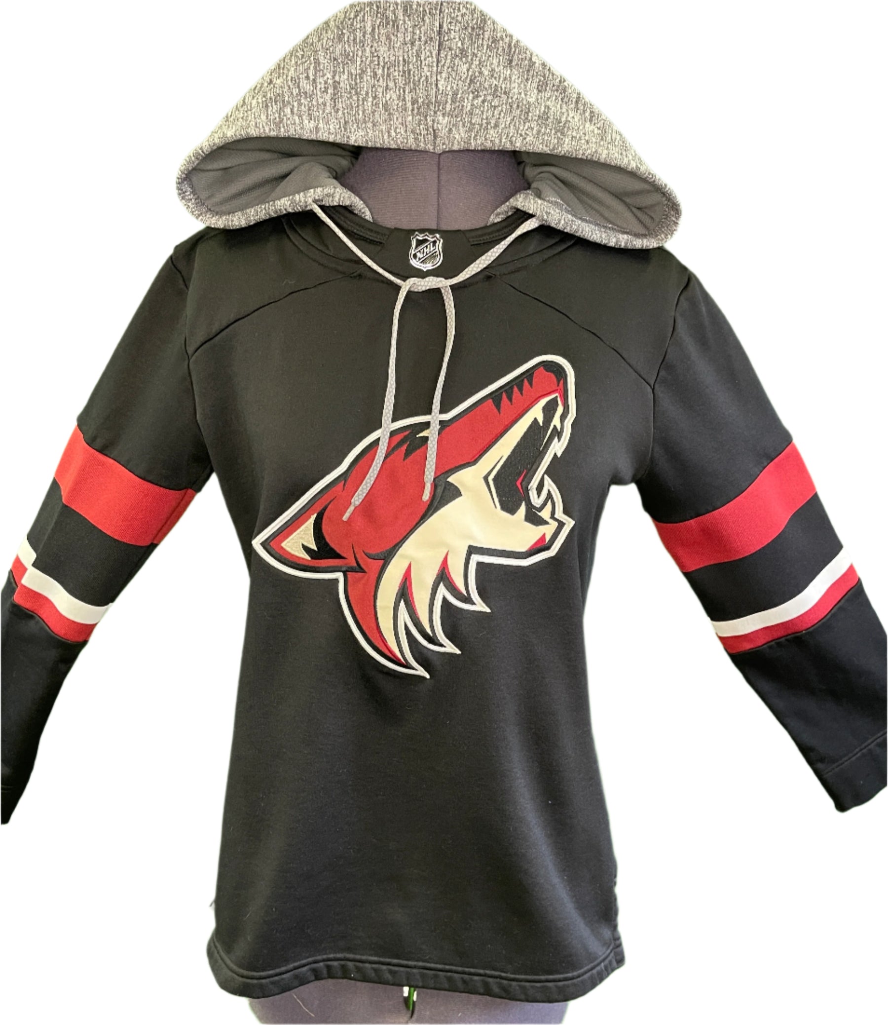 NHL Phoenix Coyotes Adidas Black Platinum Pullover Hoodie Women's Small