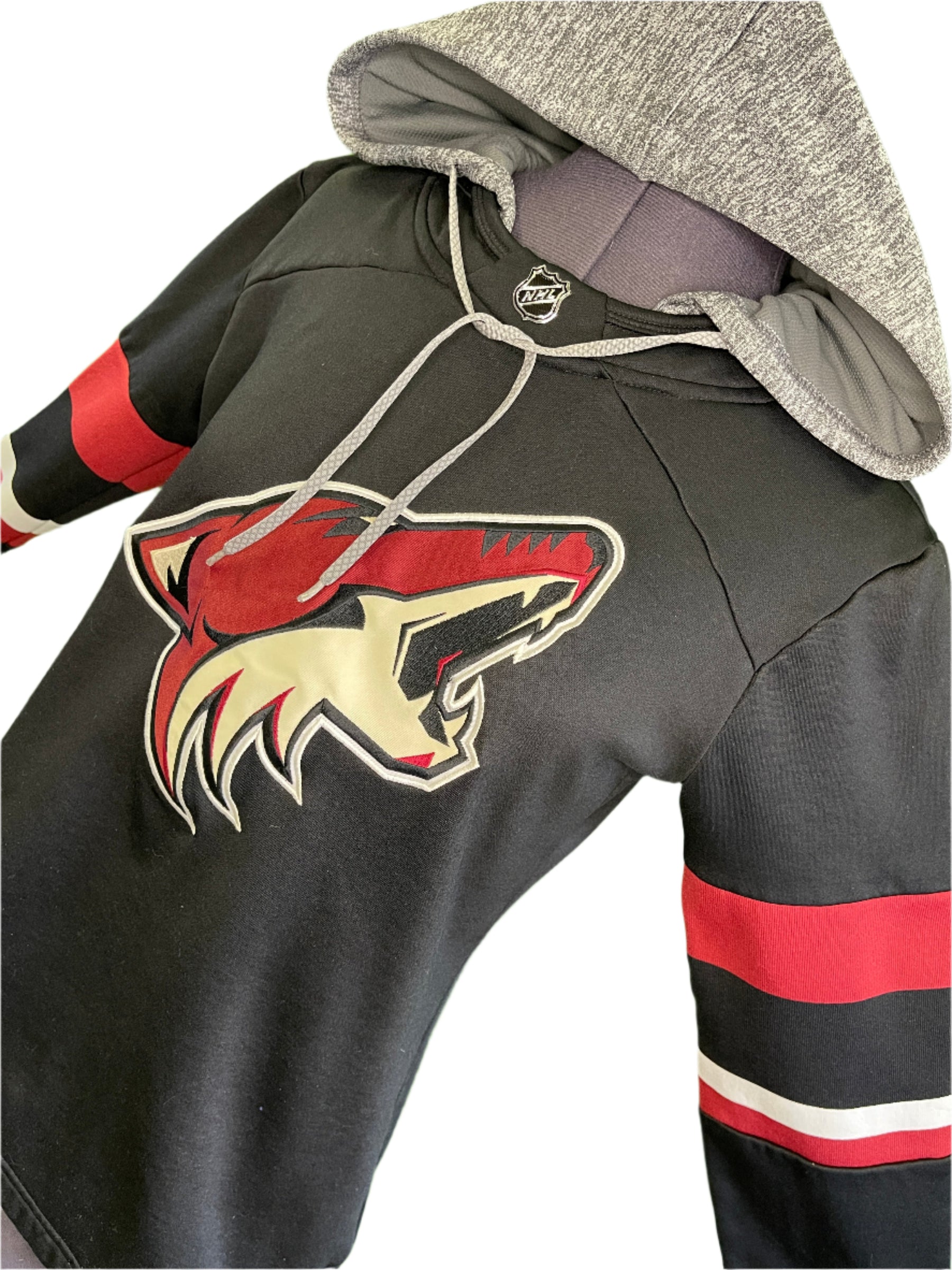 NHL Phoenix Coyotes Adidas Black Platinum Pullover Hoodie Women's Small