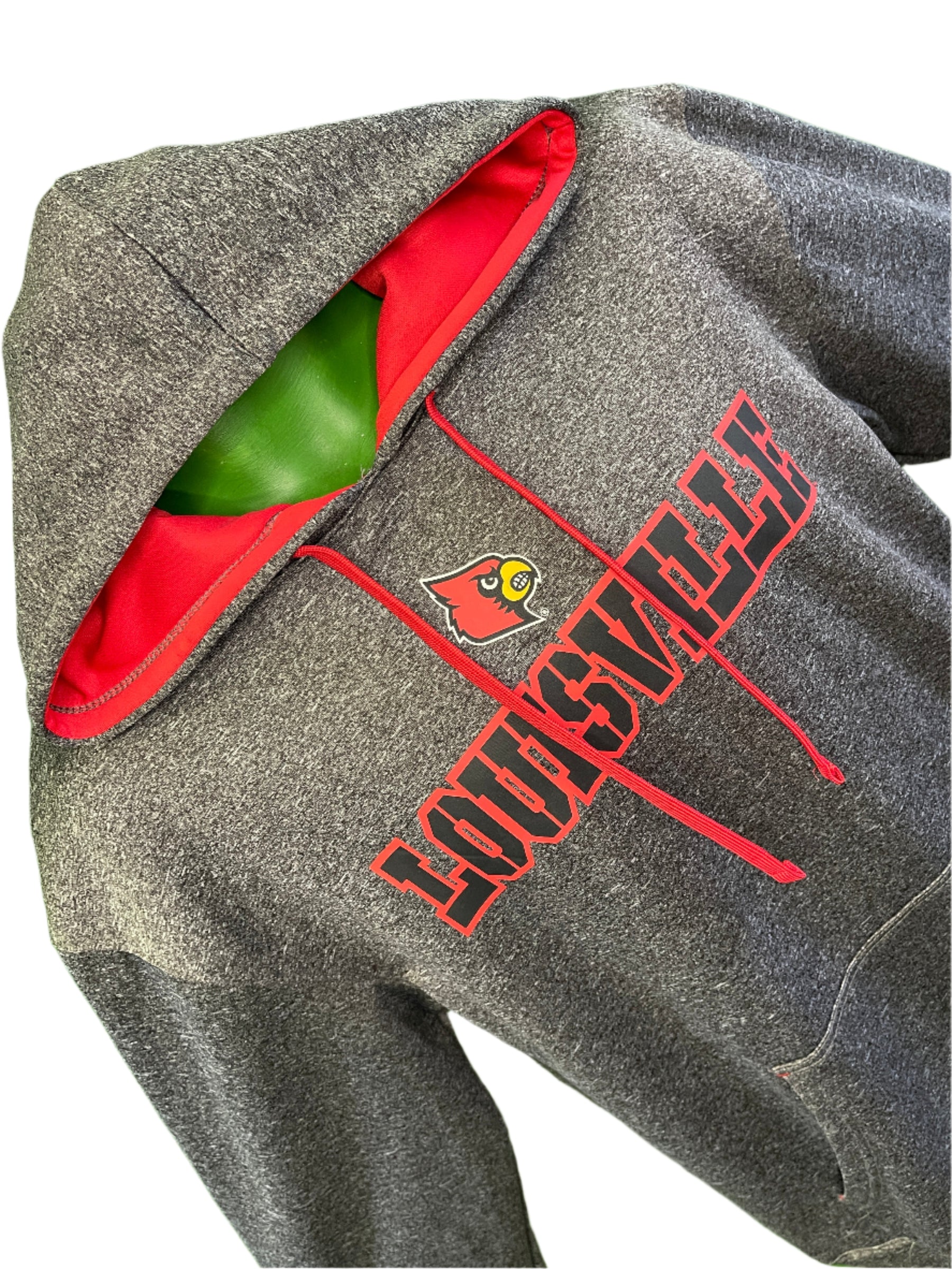 NCAA Louisville Cardinals Champion Heathered Grey Pullover Hoodie Men's Medium