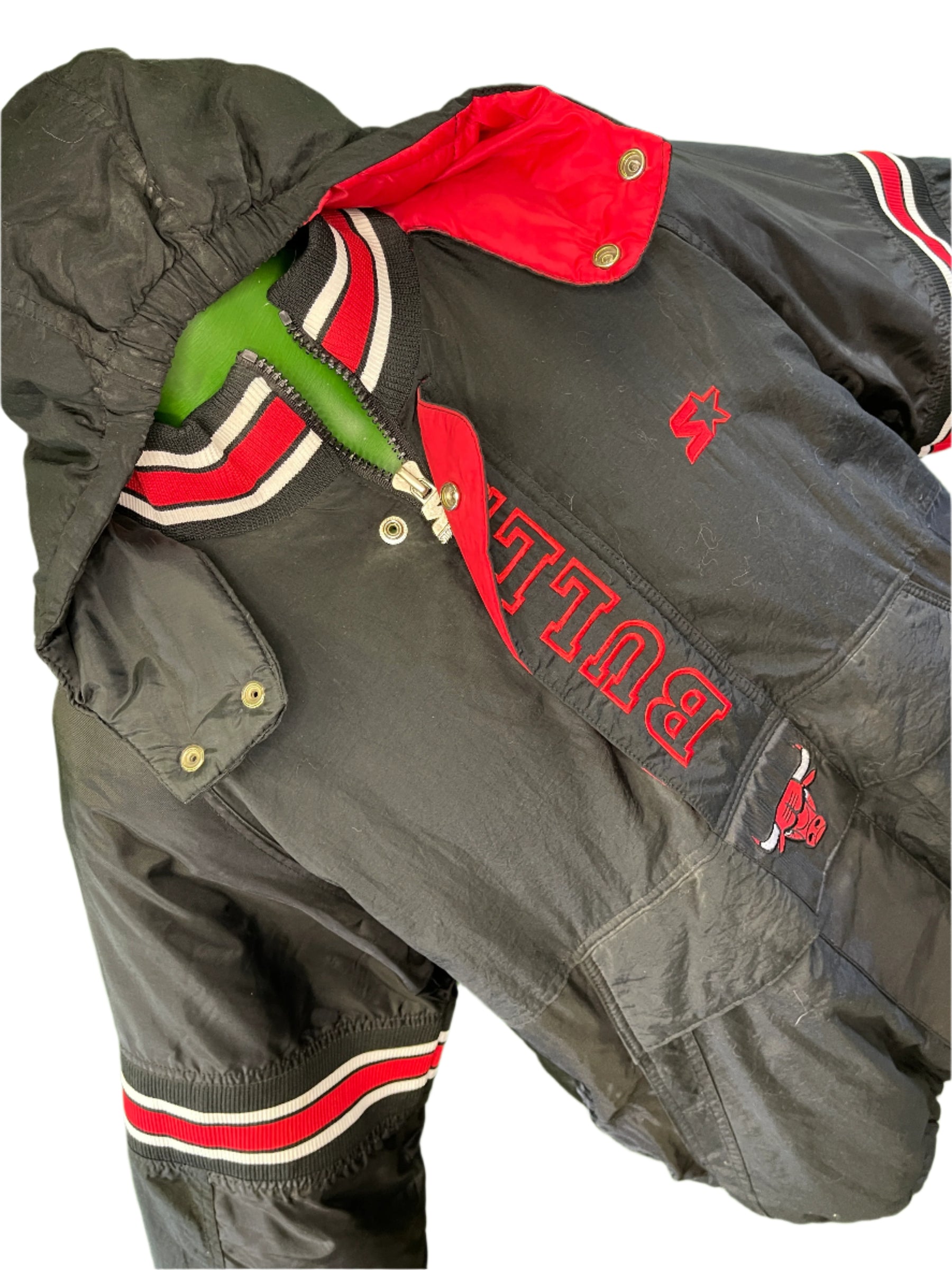 NBA Chicago Bulls Starter Vintage Puffer Pullover Jacket Coat Youth X-Large 18