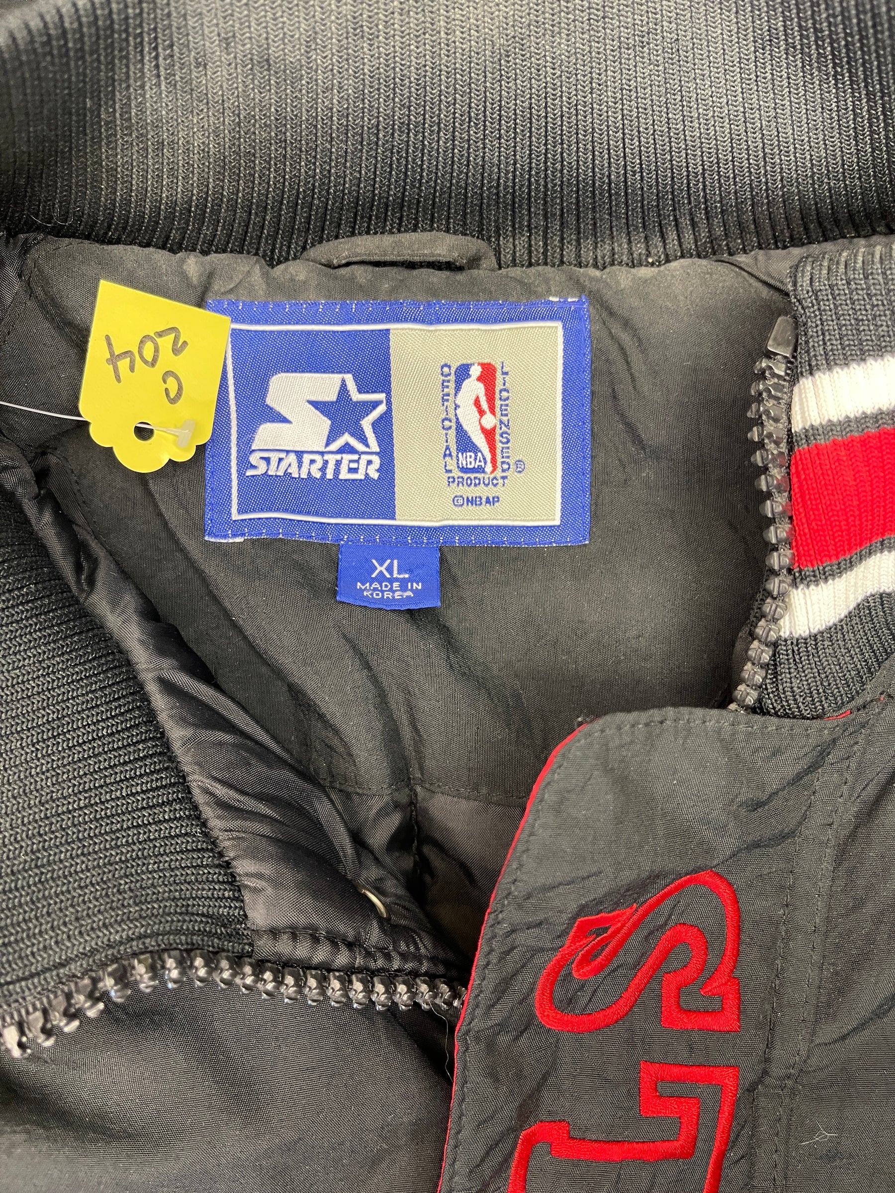 NBA Chicago Bulls Starter Vintage Puffer Pullover Jacket Coat Youth X-Large 18