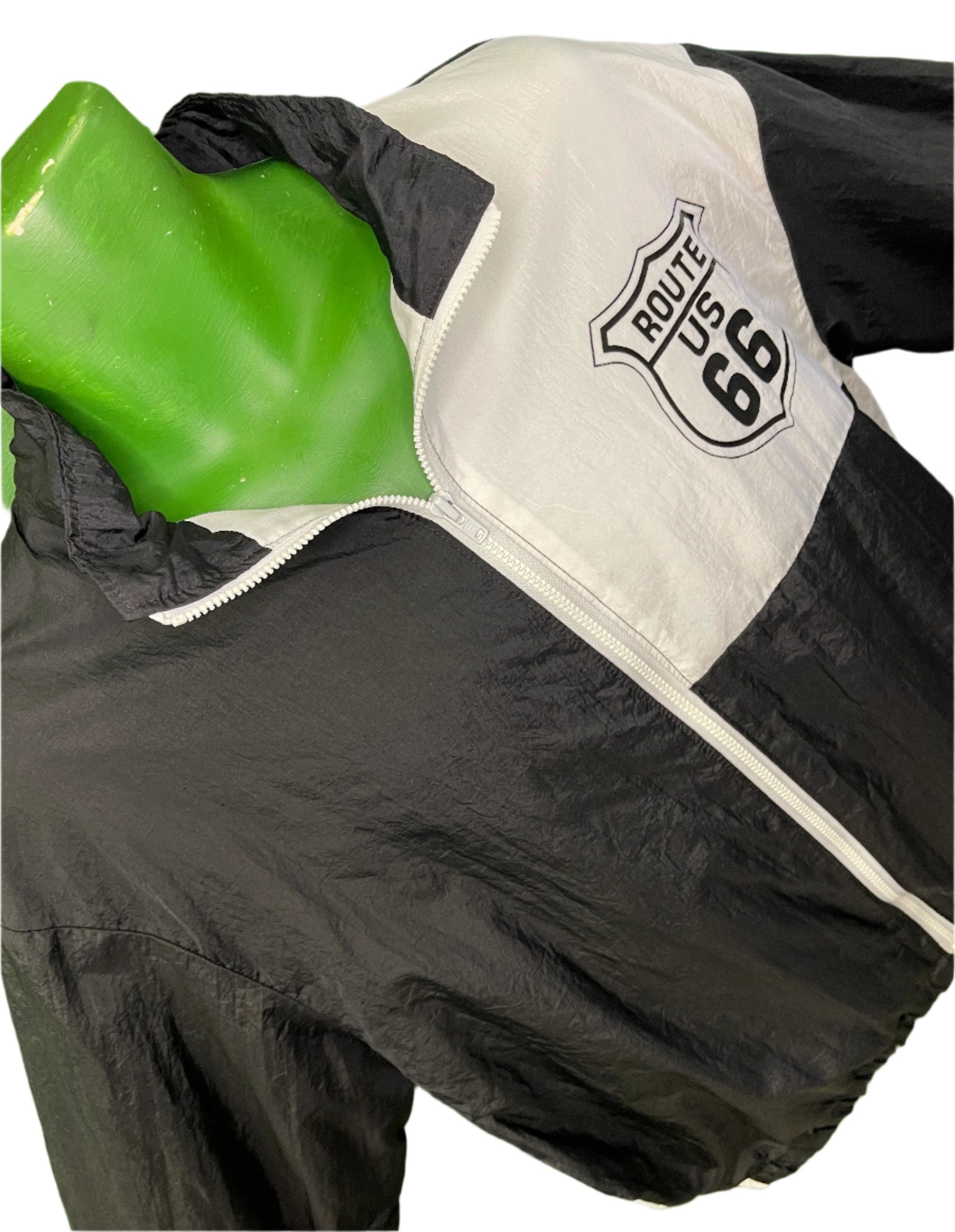 Route 66 Retro Vintage Colour Blocked B&W Shell Jacket Youth X-Large 18-20