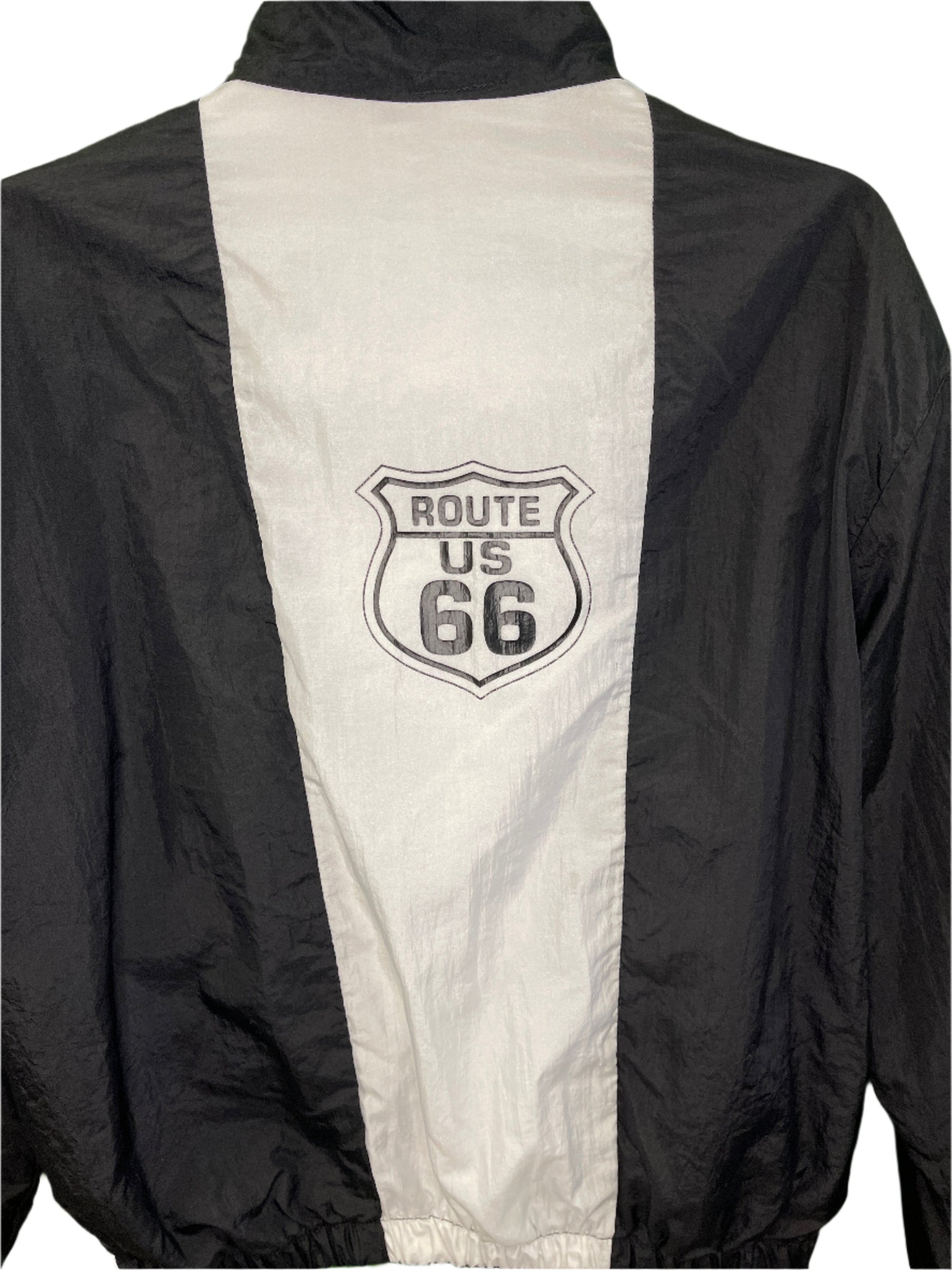Route 66 Retro Vintage Colour Blocked B&W Shell Jacket Youth X-Large 18-20