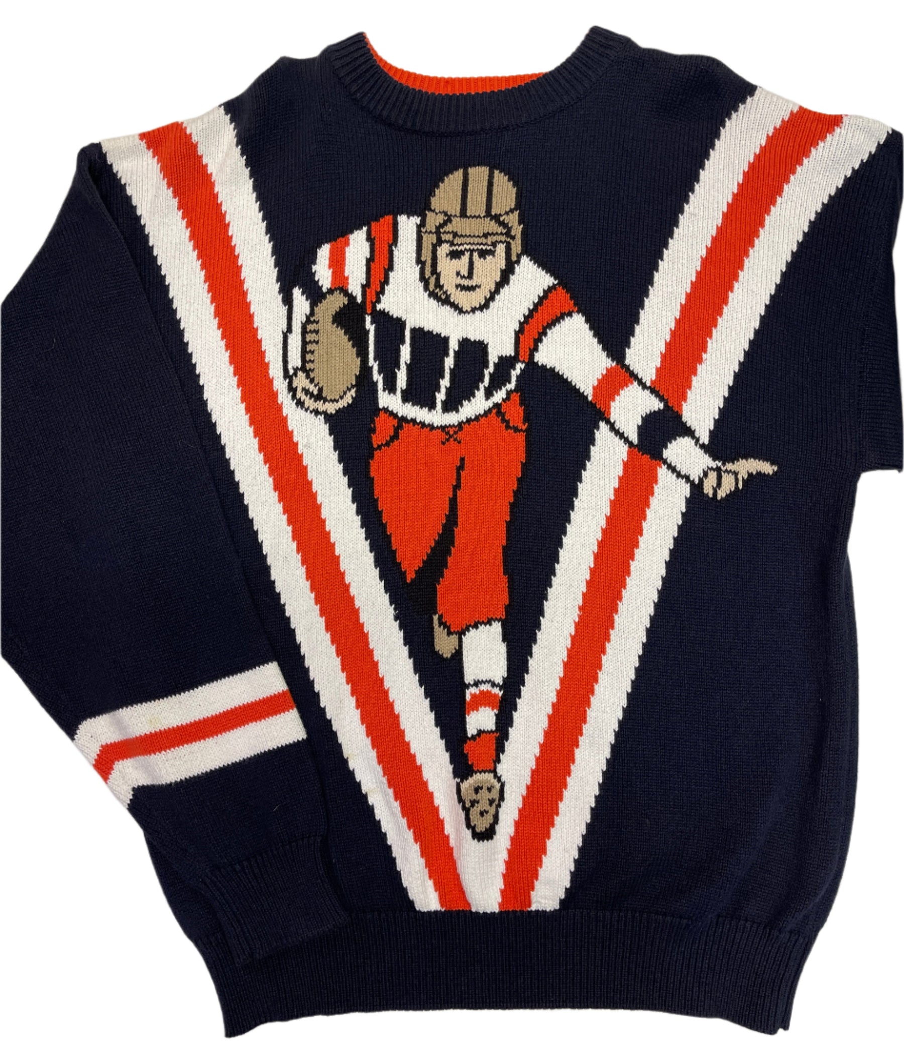 American Football Vintage Cotton Jumper Sweater Bears Broncos Men's X-Large