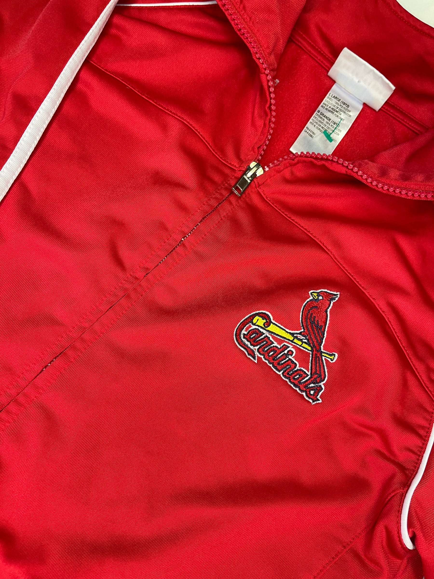 MLB St Louis Cardinals Team Athletics Full Zip Track Jacket Youth Medium 10-12