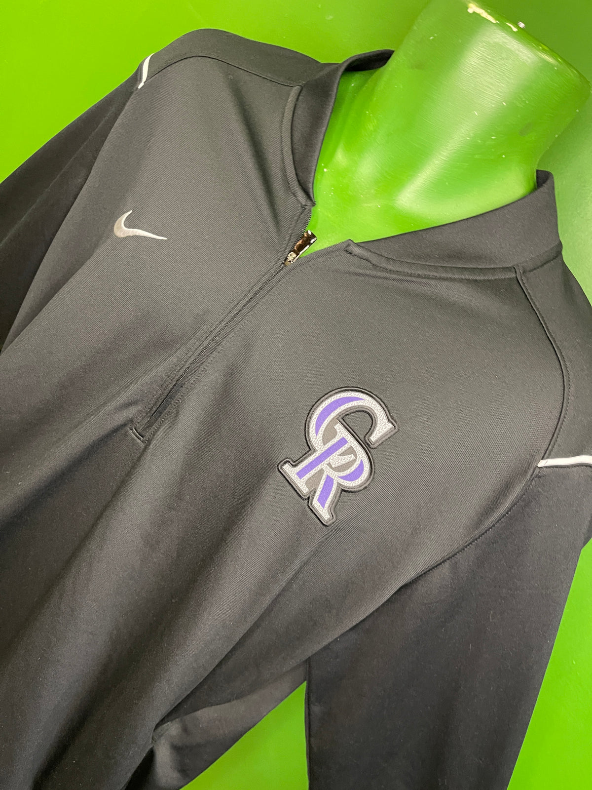 MLB Colorado Rockies Dri-Fit Full-Zip Track Jacket Embroidered Men's Large