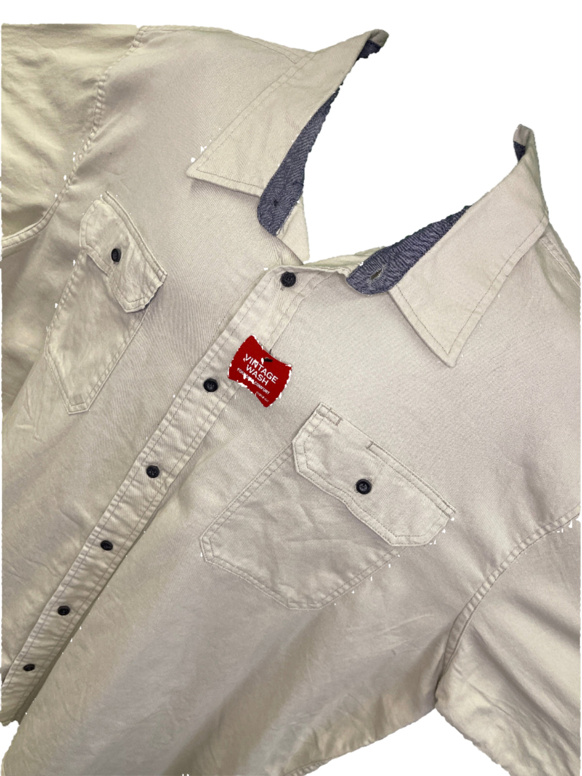 Wrangler Vintage Wash Beige L/S Cotton Shirt Men's 3X-Large NWT