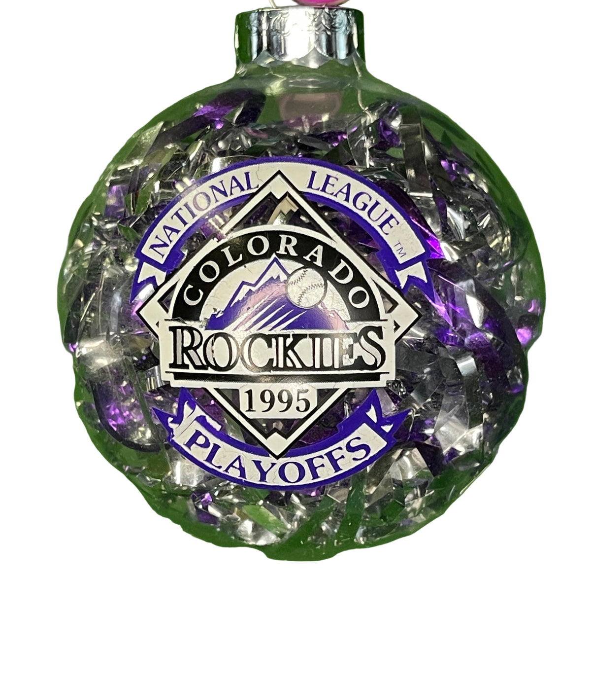 MLB Colorado Rockies 1995 Christmas Glass Ball Ornament Tree Decoration NWT