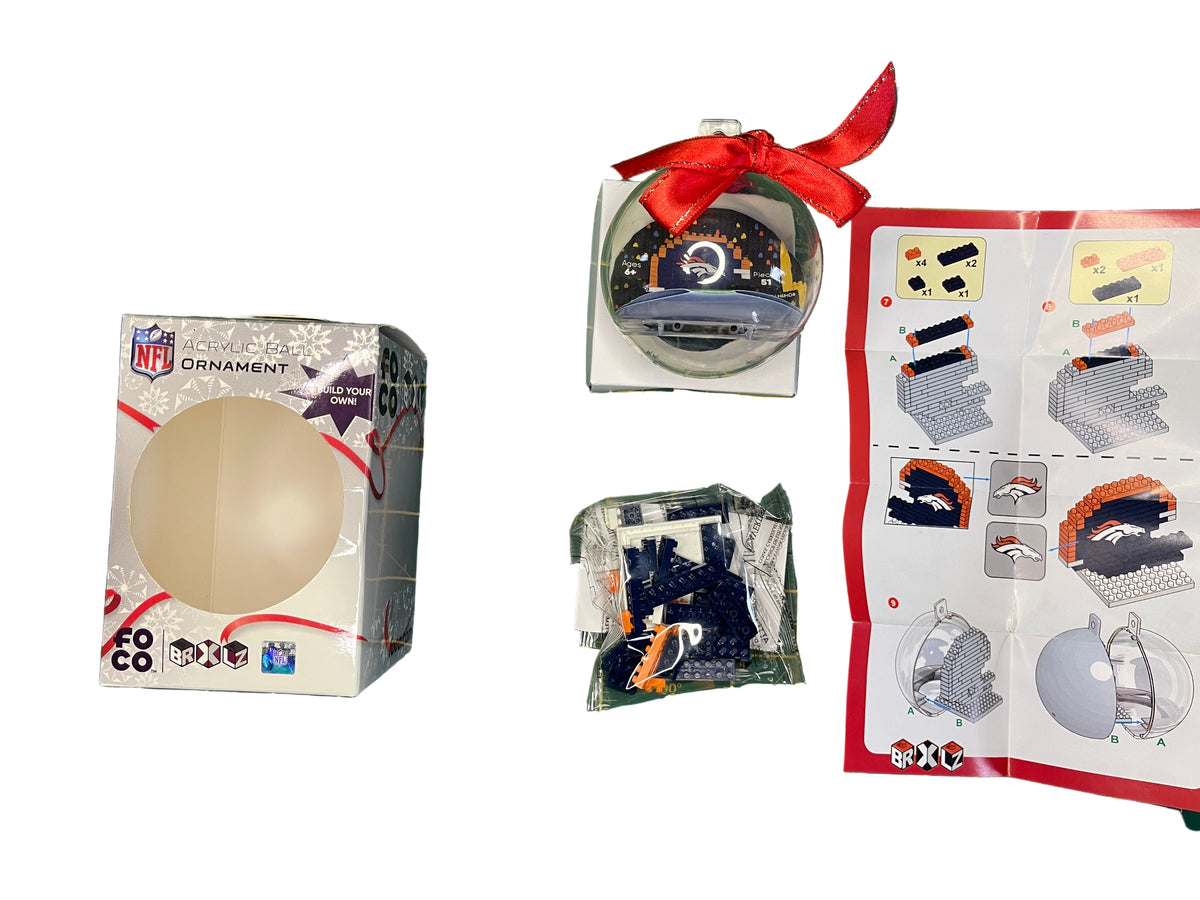 NFL Denver Broncos FOCO Build Your Own Christmas Tree Ornament NWT