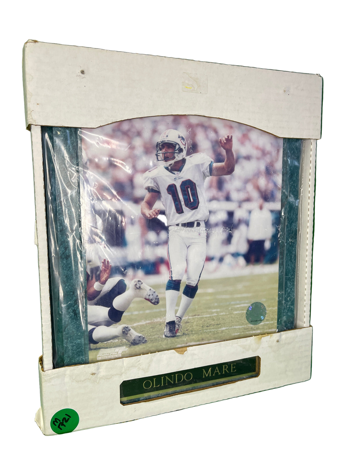 NFL Miami Dolphins Olindo Mare #10 Green Marble Plaque in Box NWT