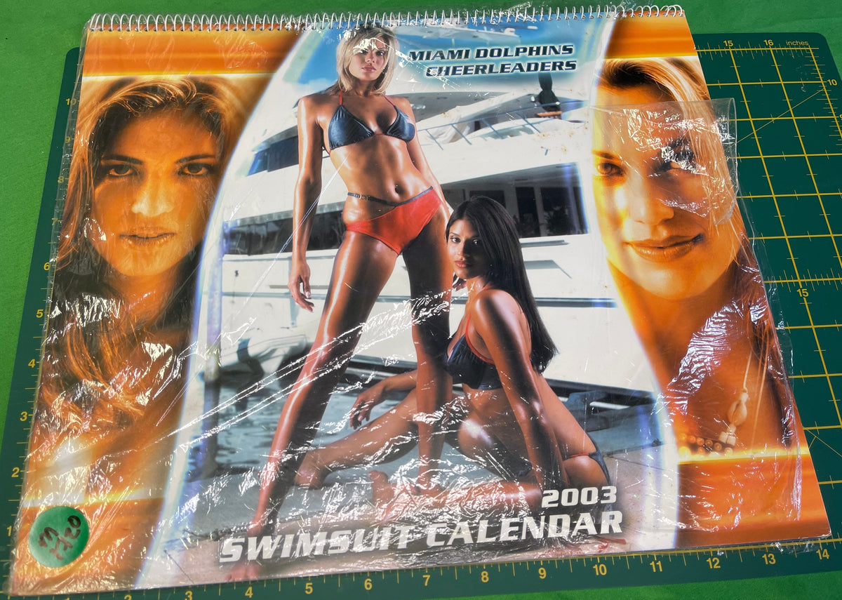 NFL Miami Dolphins CHEERLEADERS 2003 Vintage Swimsuit Calendar Bikinis Unused