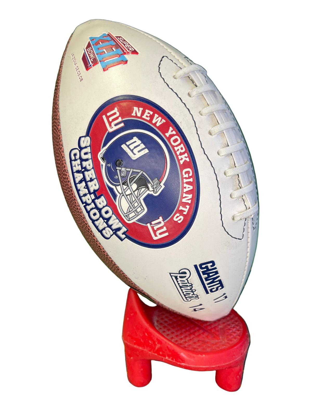 NFL New York Giants Super Bowl XLII Champions Commemorative Football