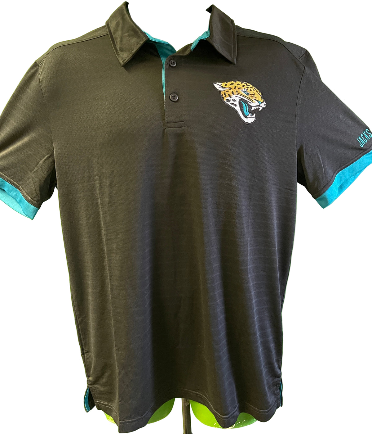 NFL Jacksonville Jaguars Black Polo Golf Shirt Men's Large NWT