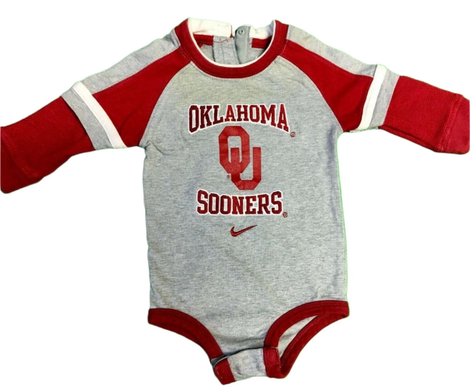NCAA Oklahoma Sooners L/S Bodysuit/Vest 3-6 Months