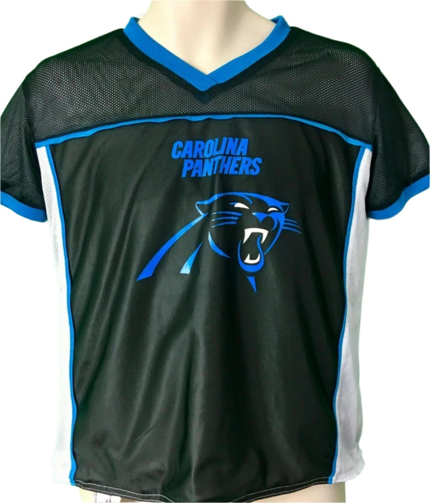 NFL Carolina Panthers Authentic Kids' Flag Football Shirt Youth Large 14-16