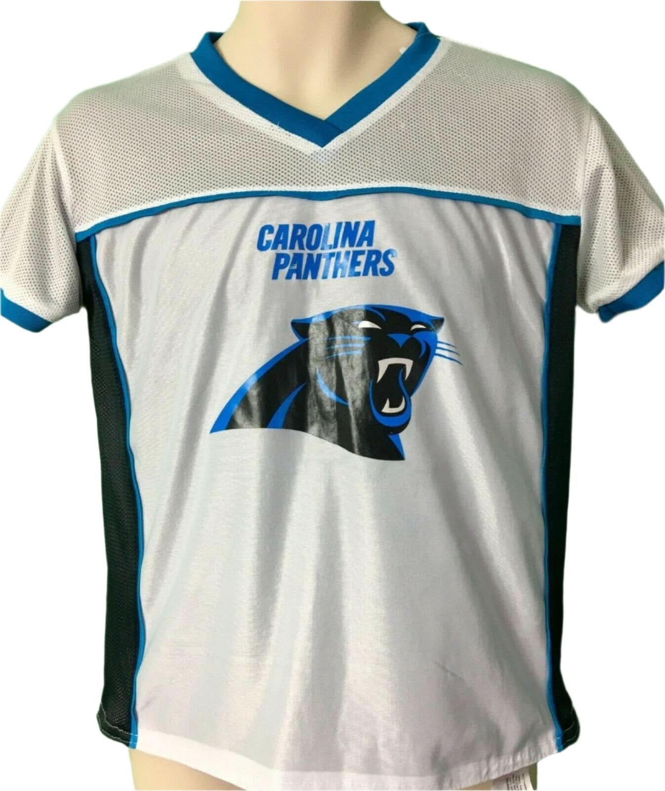 NFL Carolina Panthers Authentic Kids' Flag Football Shirt Youth Large 14-16