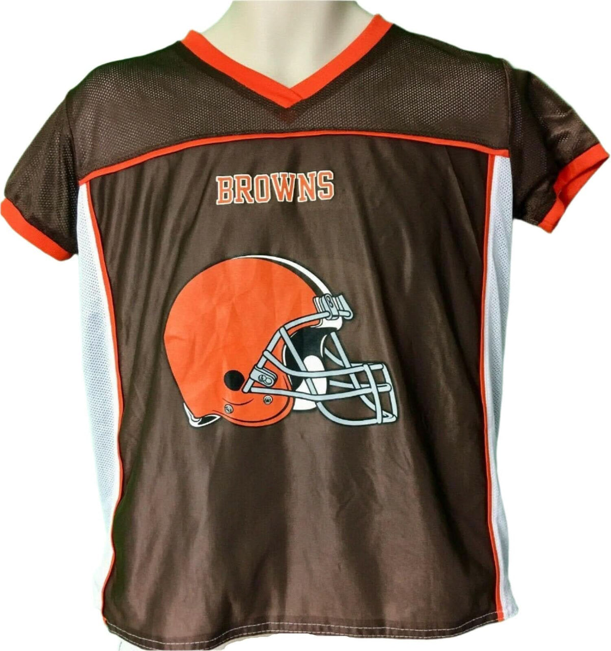 NFL Cleveland Browns Authentic Kids' Flag Football Shirt Youth Large 14-16