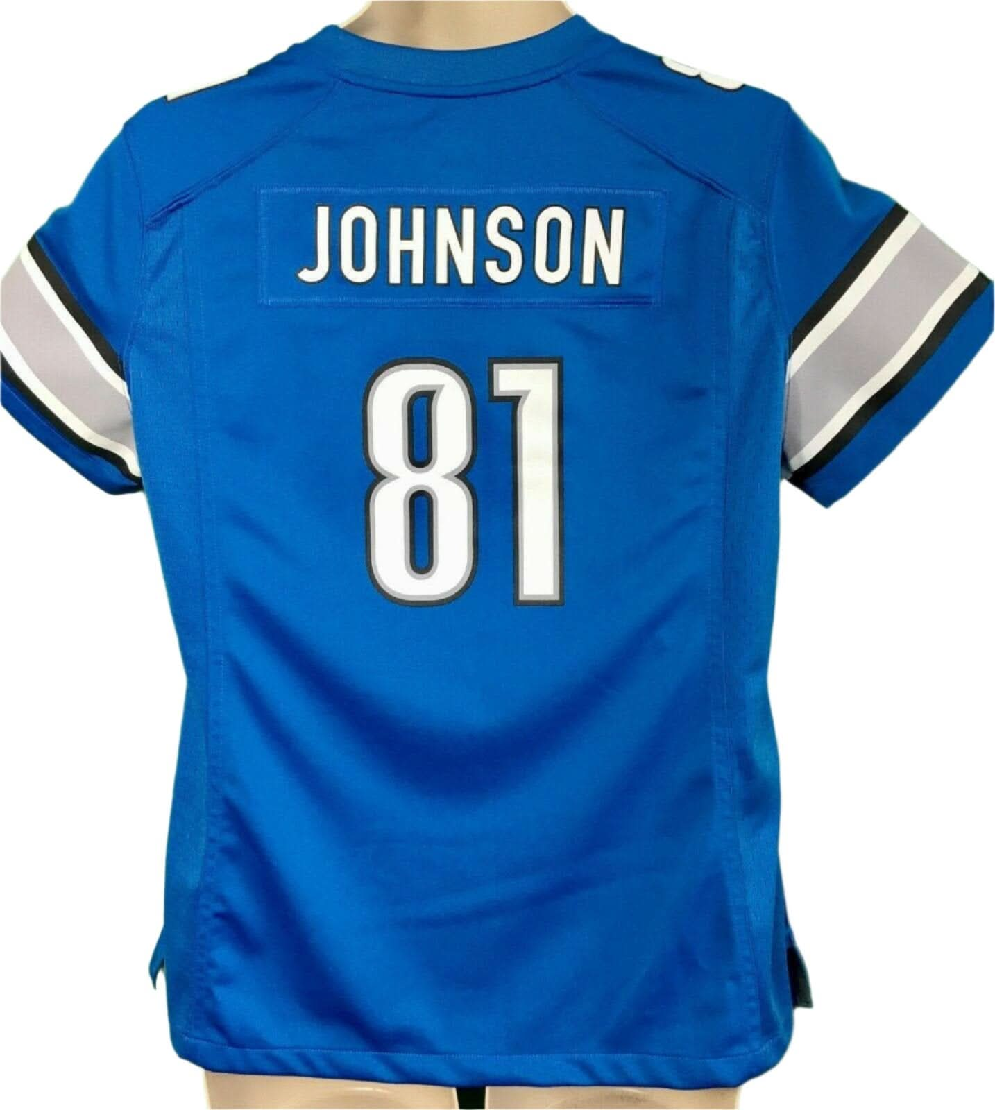 NFL Detroit Lions Johnson #81 Game Jersey Women's Large