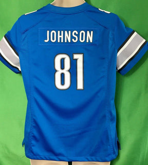 NFL Detroit Lions Johnson #81 Game Jersey Women's Large