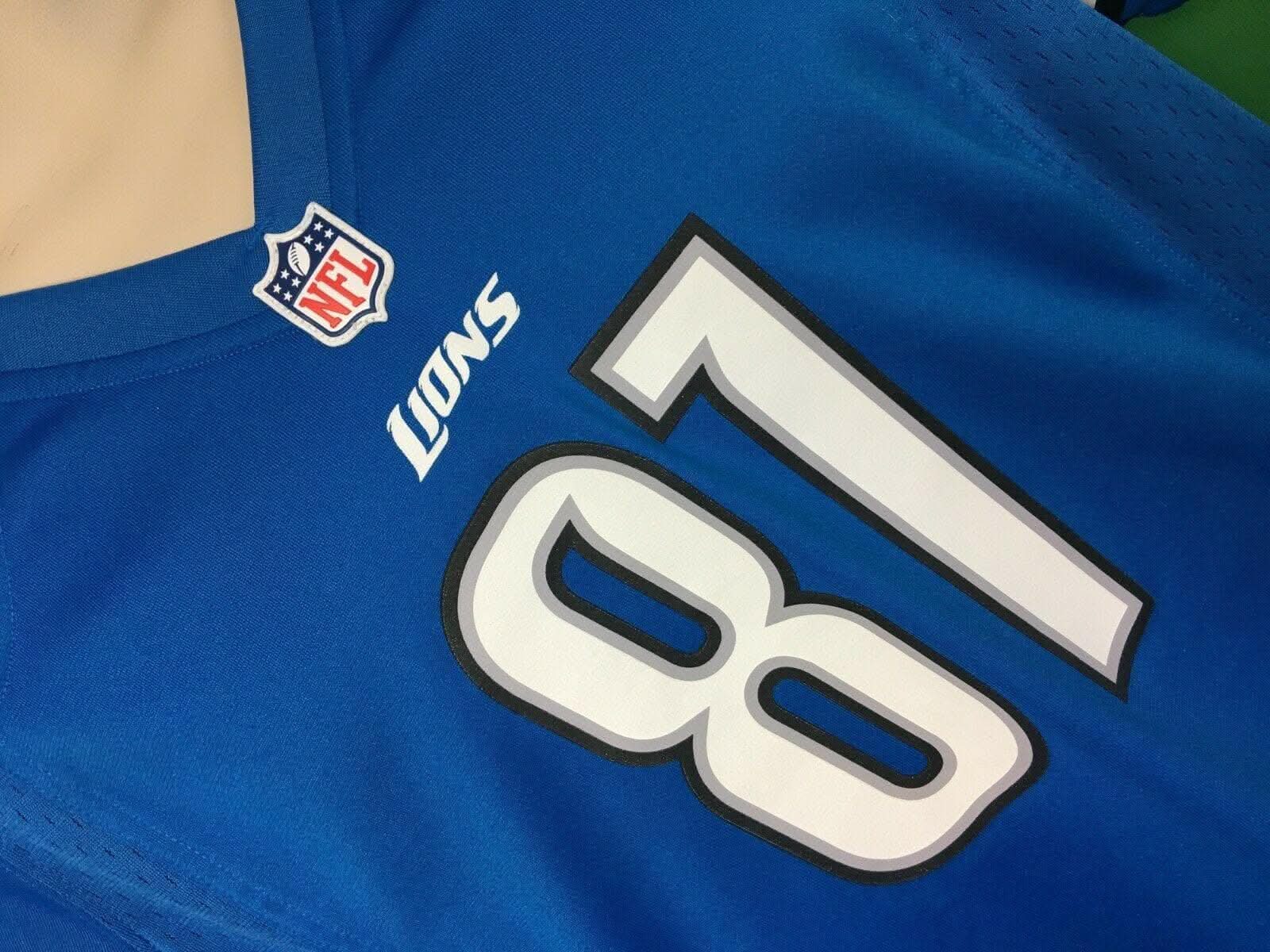 NFL Detroit Lions Johnson #81 Game Jersey Women's Large