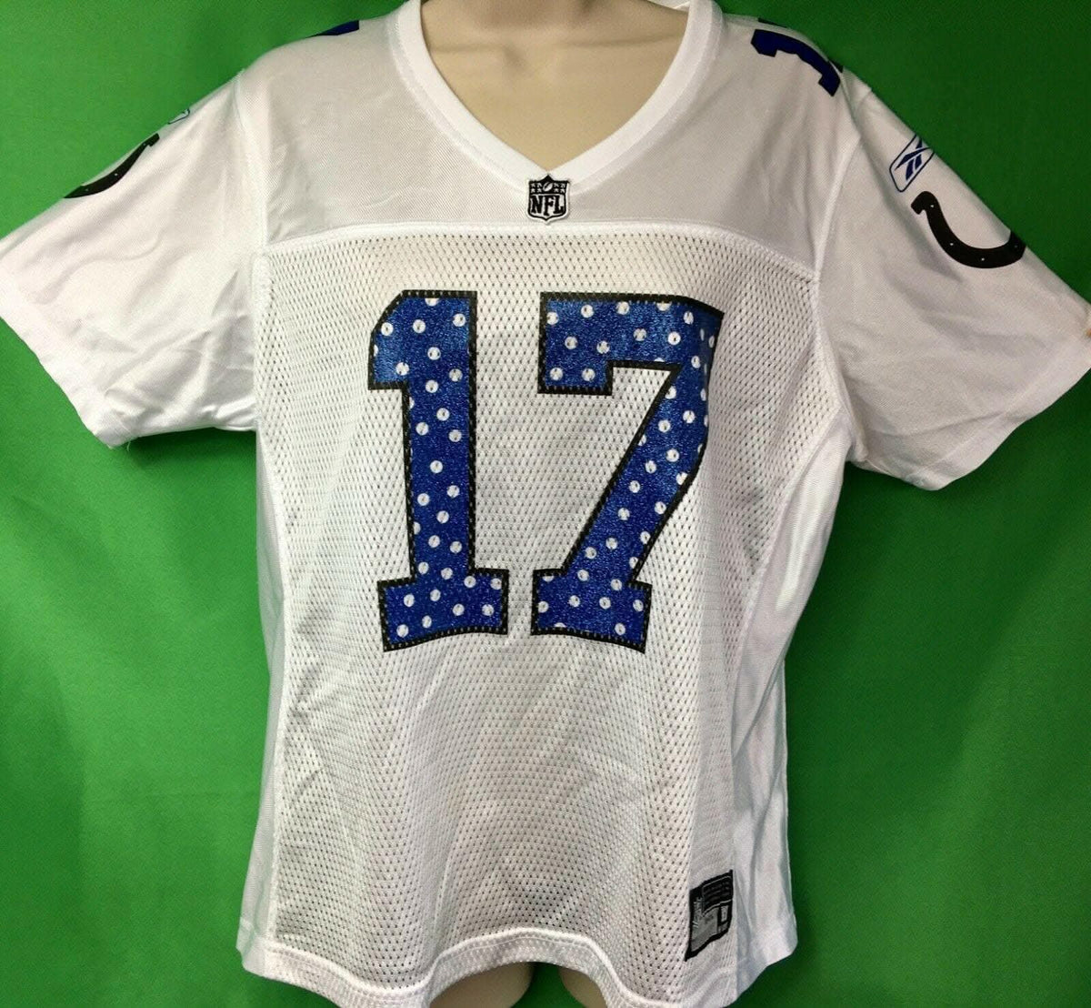 NFL Indianapolis Colts Austin Collie #17 Polka Dot Jersey Women's Large