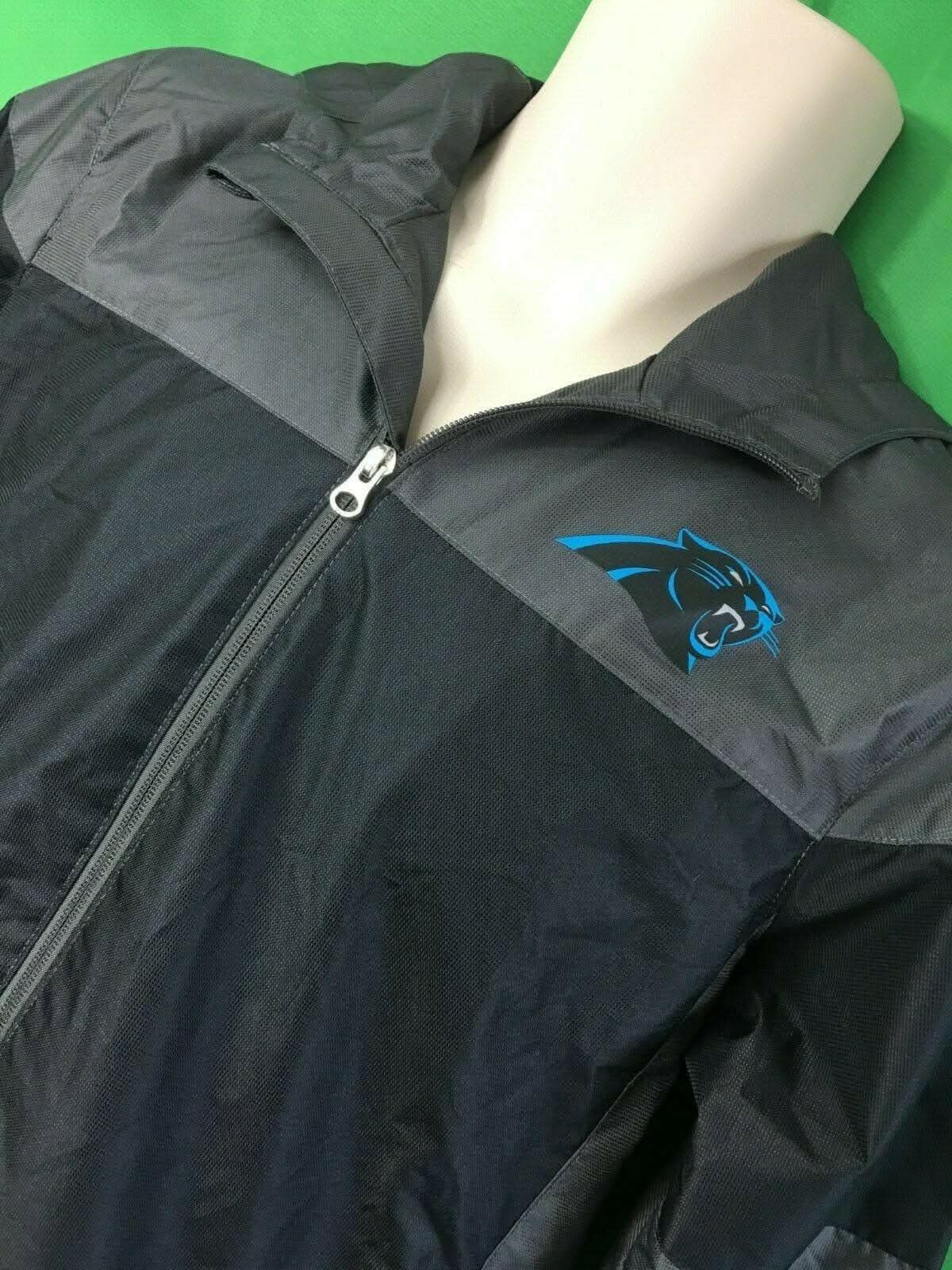 NFL Carolina Panthers Grey-Black Windbreaker Jacket Youth Large 14-16