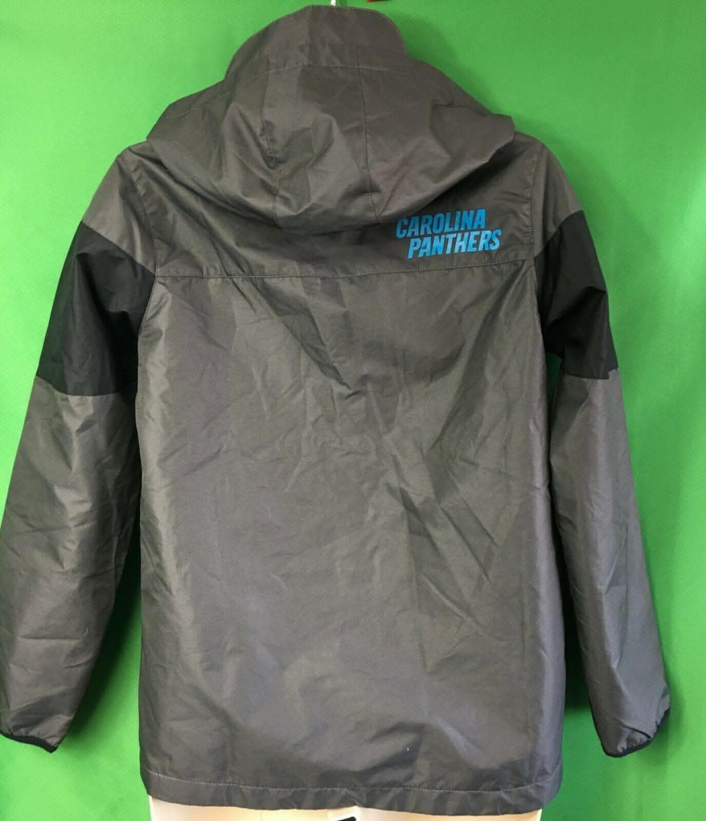 NFL Carolina Panthers Grey-Black Windbreaker Jacket Youth Large 14-16