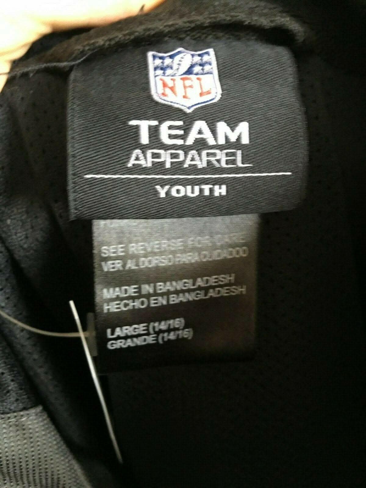 NFL Carolina Panthers Grey-Black Windbreaker Jacket Youth Large 14-16