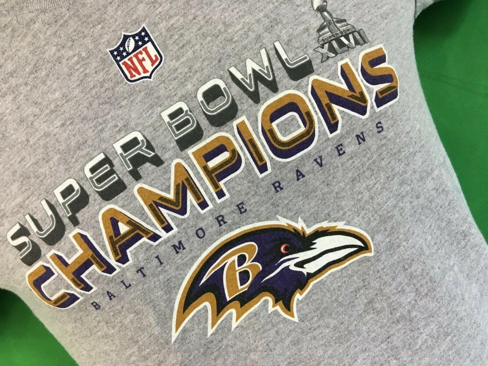 NFL Baltimore Ravens Super Bowl XLVII Champions T-Shirt Youth Medium 10-12 NWT