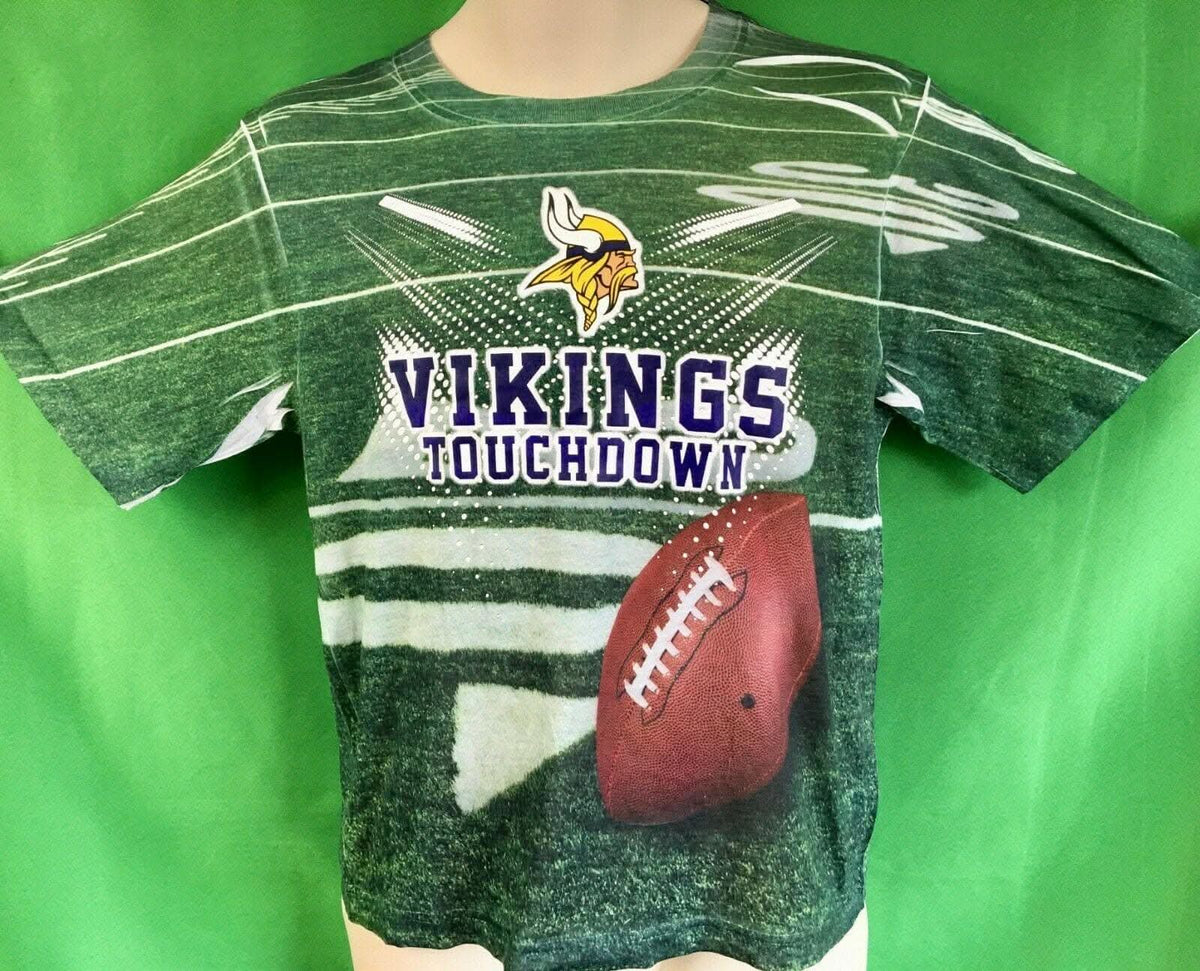 NFL Minnesota Vikings Football Field "Touchdown" T-Shirt Youth X-Large 18-20