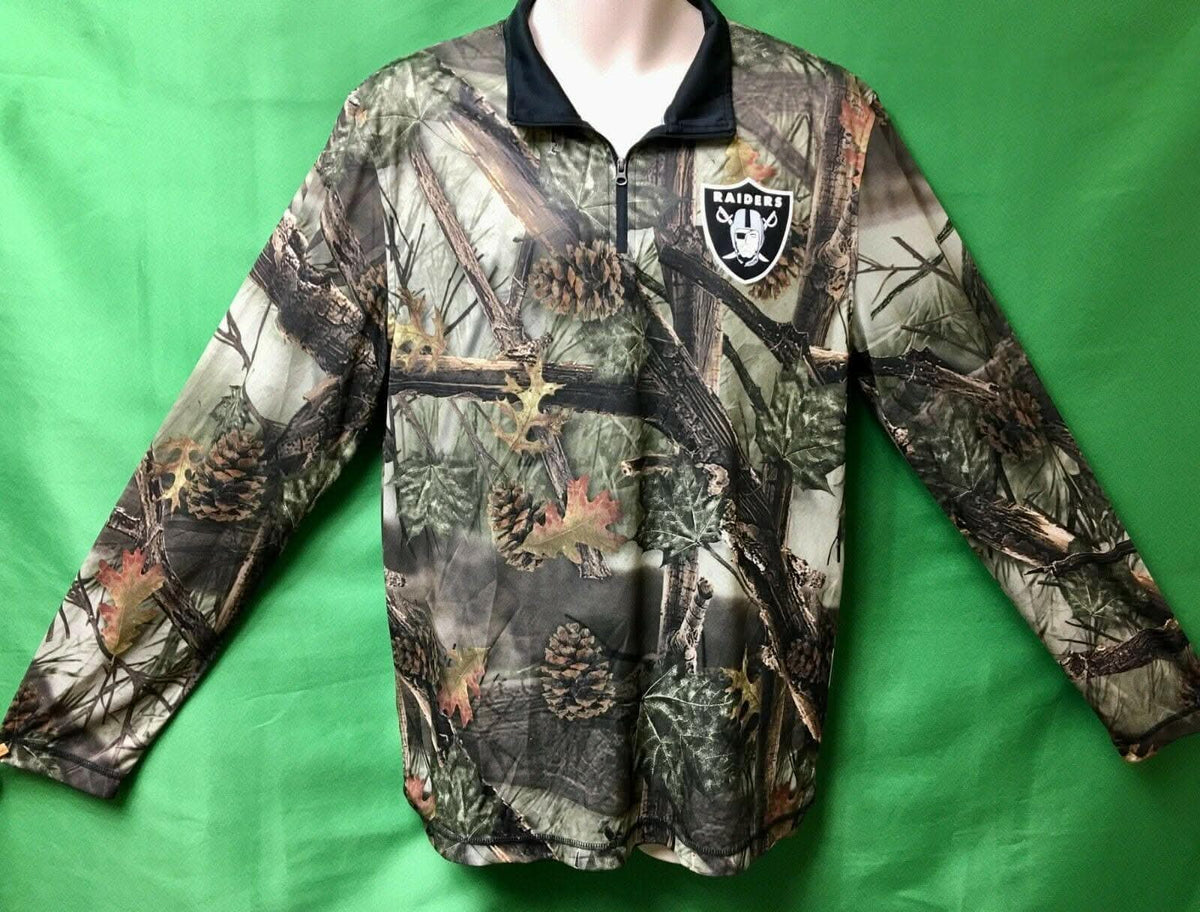 NFL Las Vegas Raiders Realtree Camo TX3 1/4 Zip Pullover Men's Large