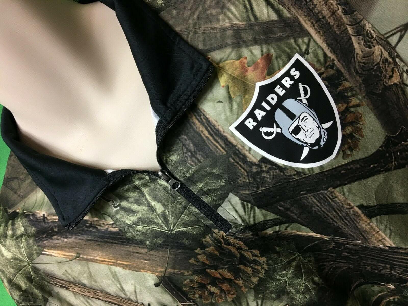 NFL Las Vegas Raiders Realtree Camo TX3 1/4 Zip Pullover Men's Large