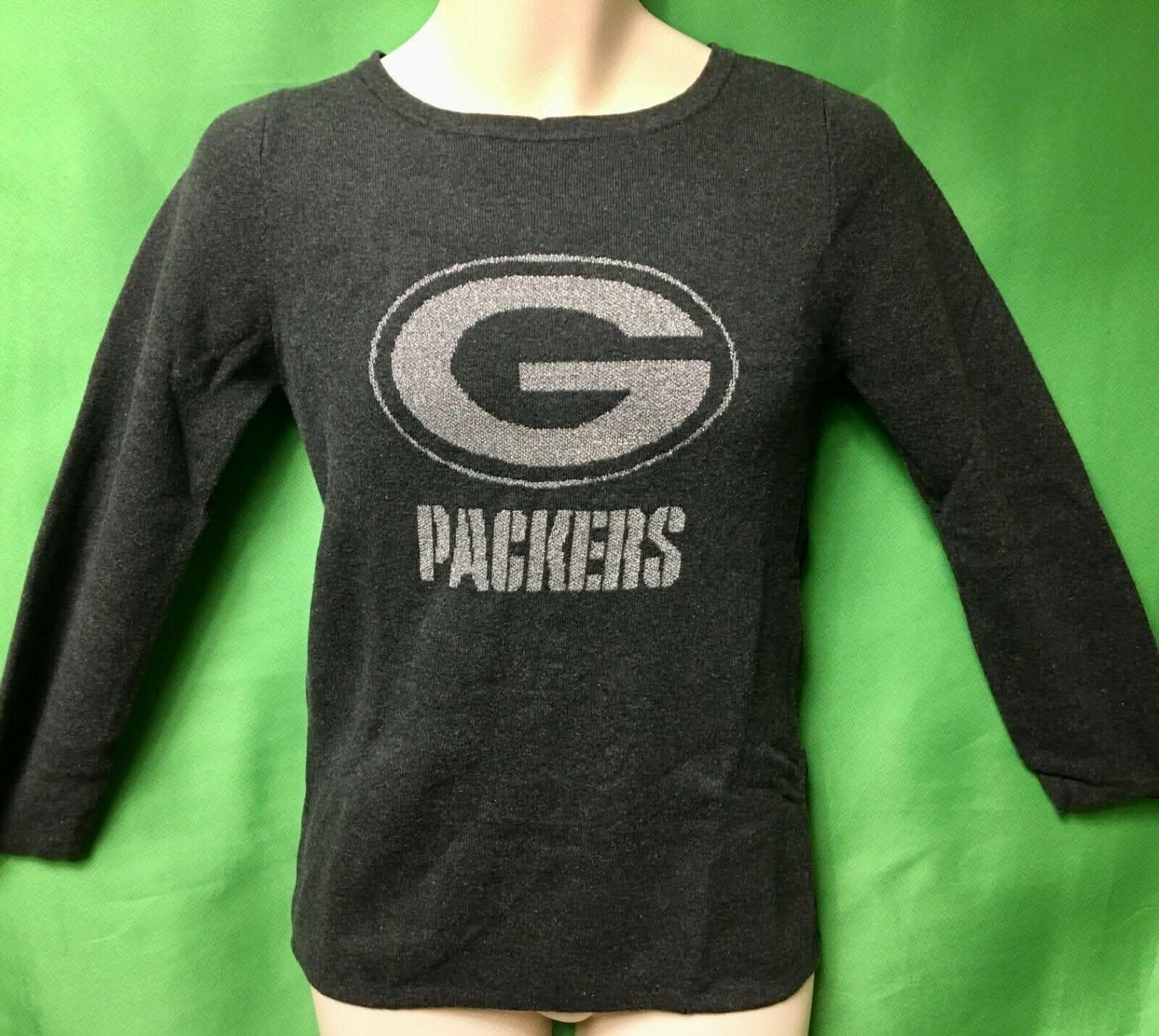 NFL Green Bay Packers Pro Line Grey Glittery Jumper Women's Small