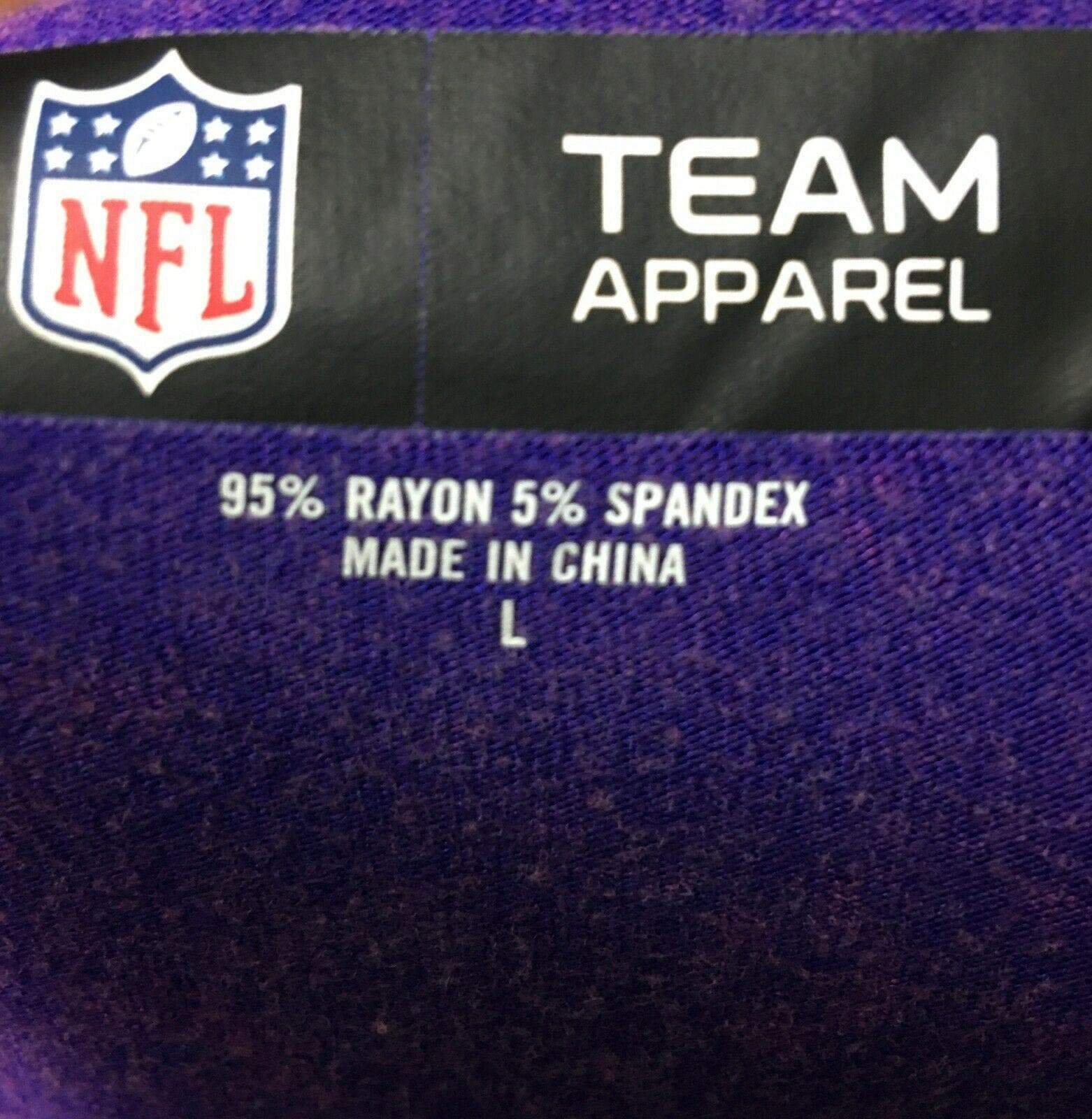 NFL Minnesota Vikings Purple Garment Dyed Soft T-Shirt Women's Large NWT