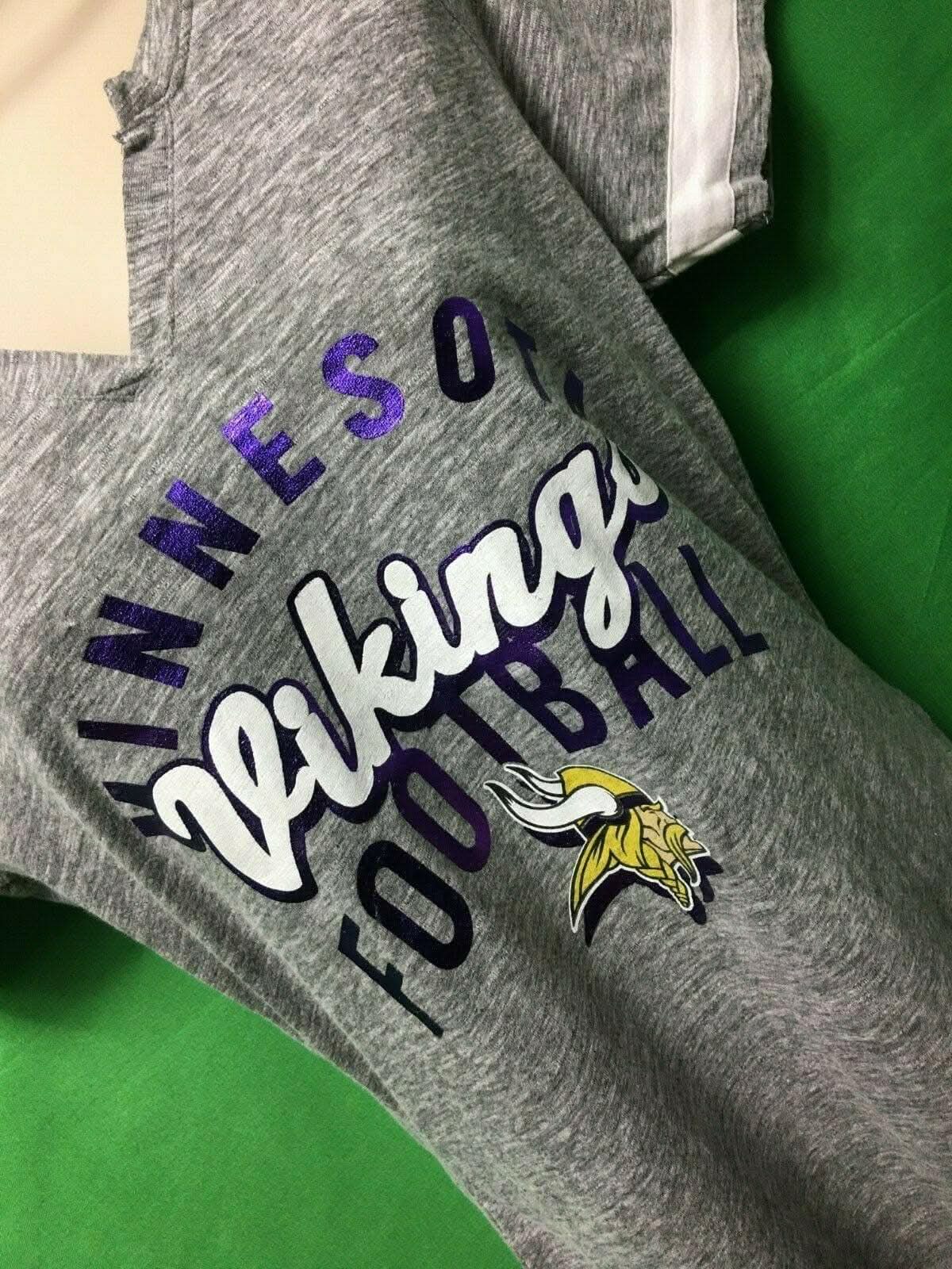NFL Minnesota Vikings Majestic Heathered Grey T-Shirt Women's Medium NWT