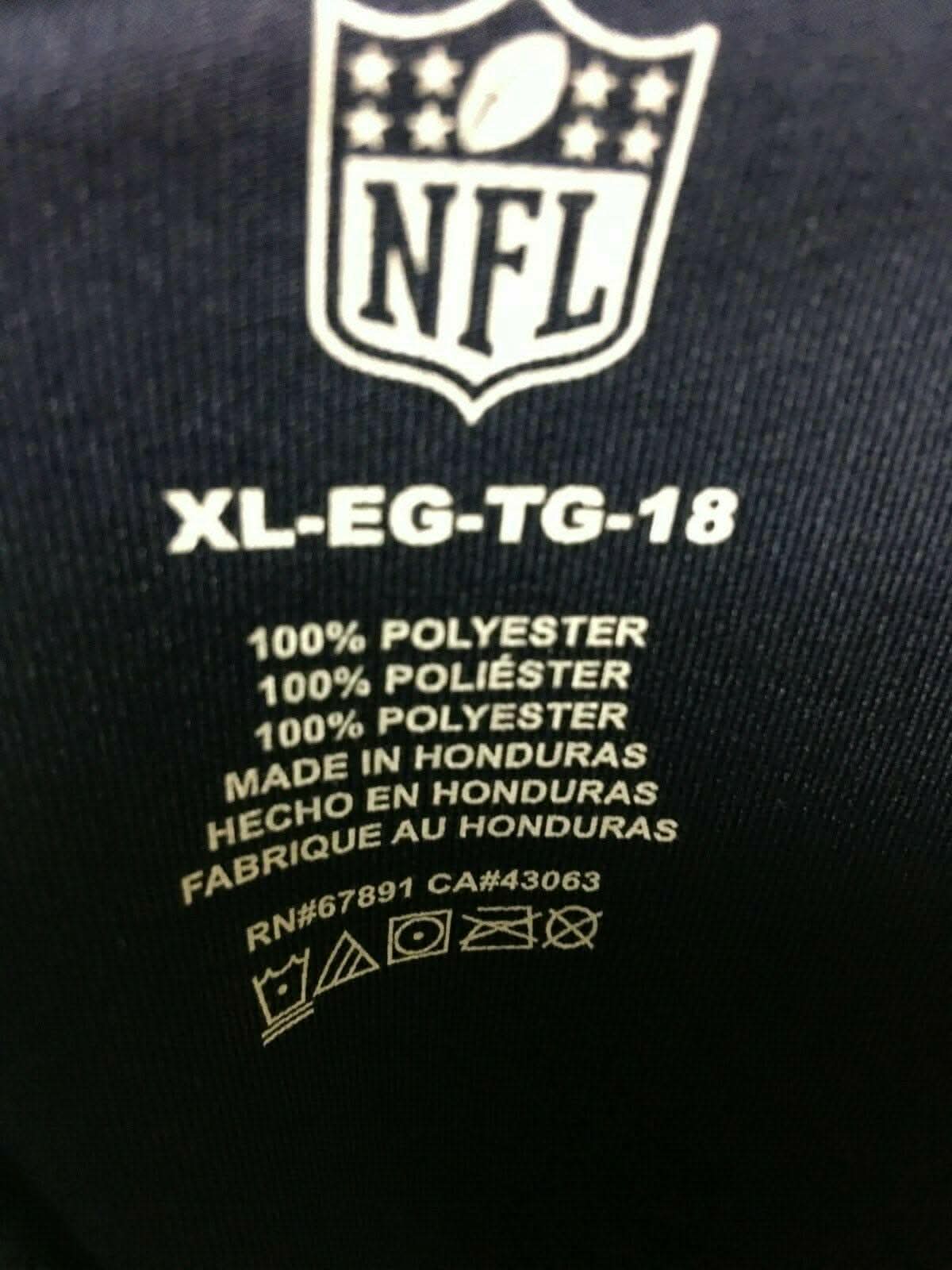 NFL Houston Texans Dri-Tek Blue T-Shirt Youth X-Large 18-20