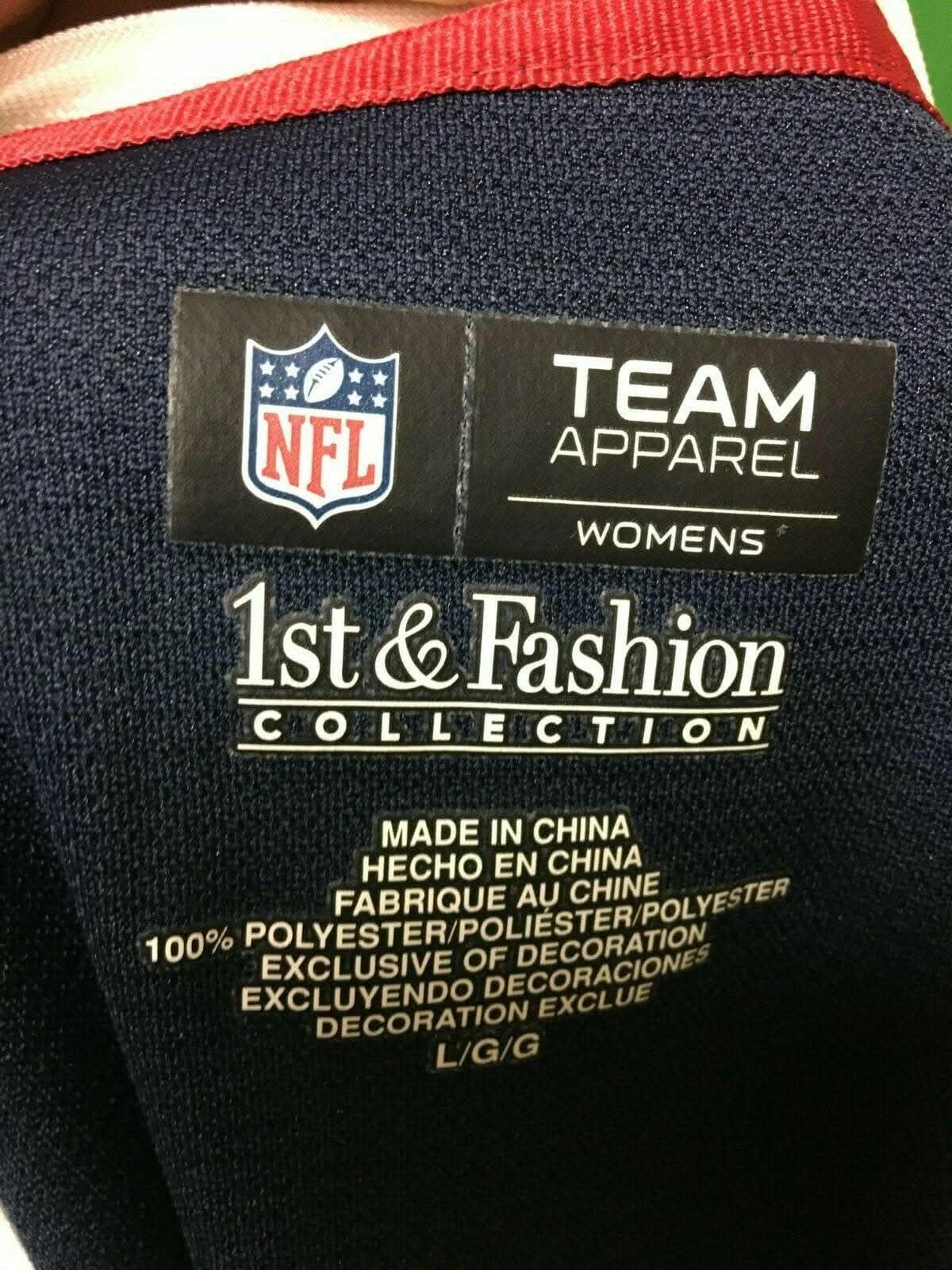 NFL Houston Texans 1st & Fashion Glittery Jersey Top Women's Large