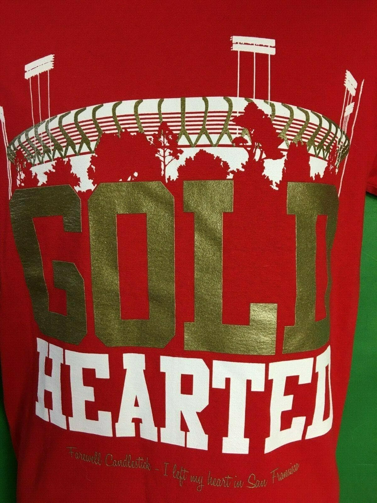 NFL San Francisco 49ers Derby Gold Hearted Candlestick T-Shirt Men's Small NWOT
