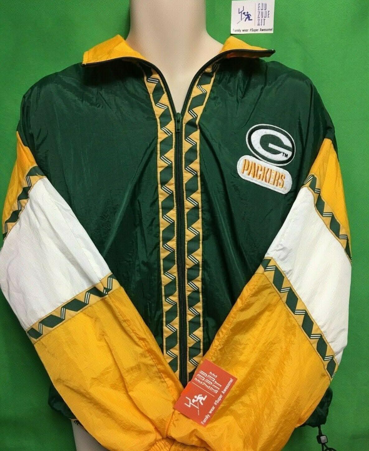 NFL Green Bay Packers USG Vintage Windbreaker Jacket Men's Medium