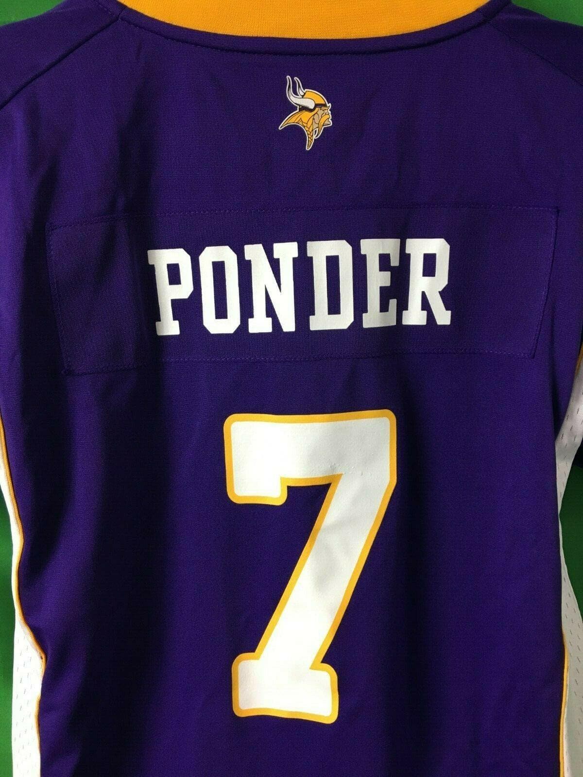 NFL Minnesota Vikings Christian Ponder #7 Game Jersey Youth Large 14-16 NWT