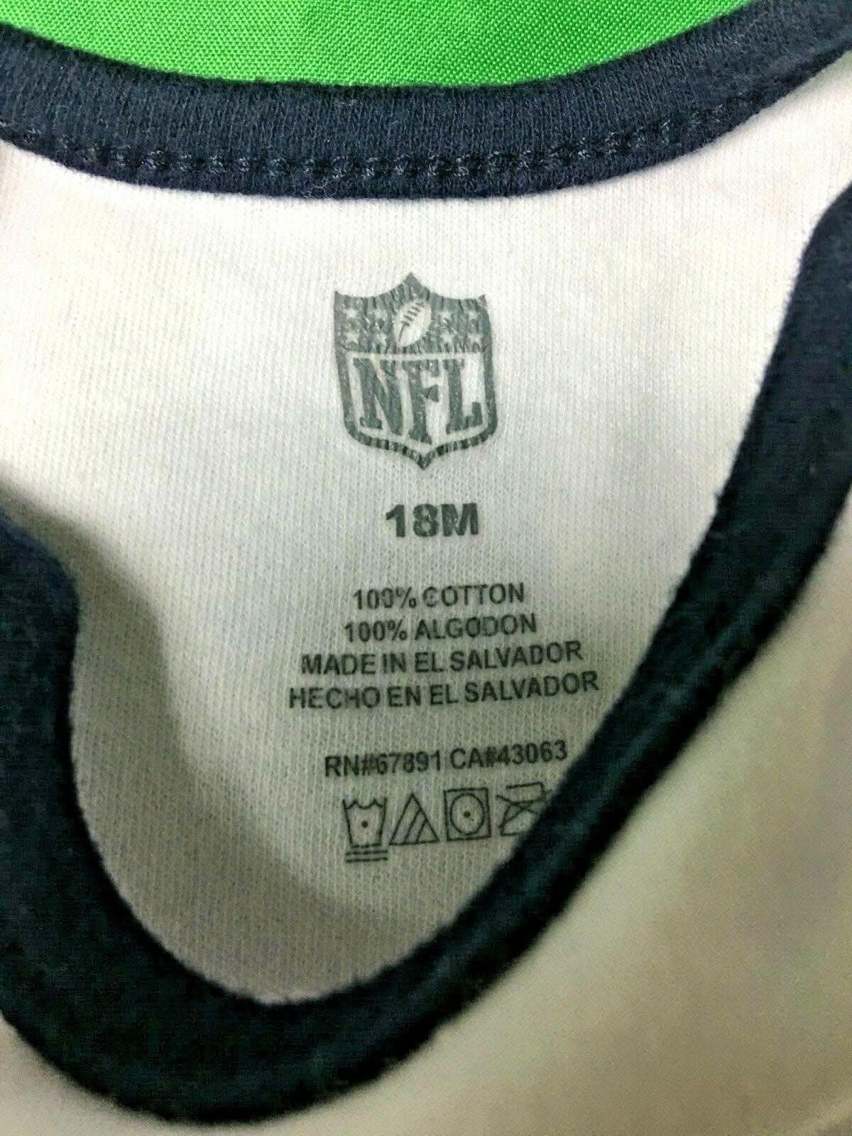 NFL Seattle Seahawks White Bodysuit/Vest 18 Months