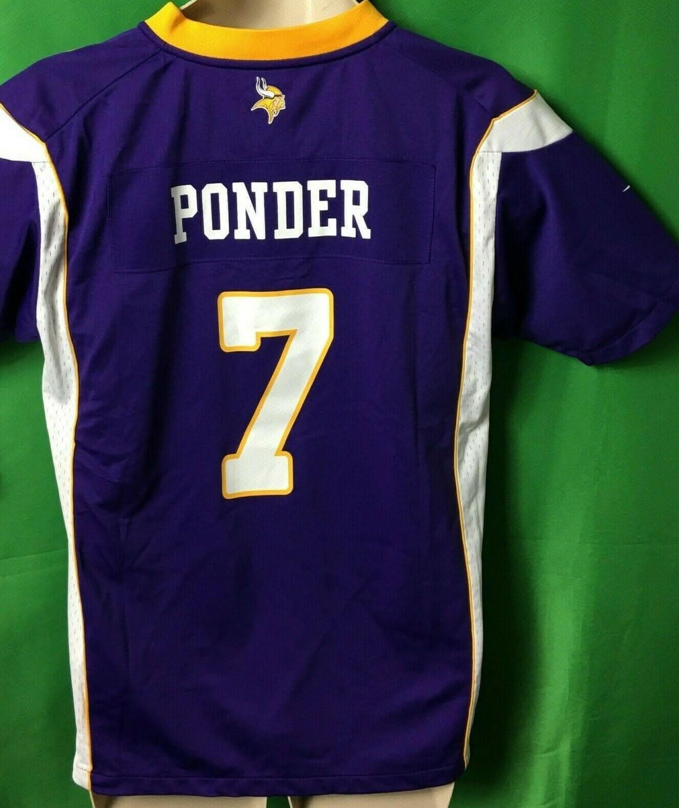 NFL Minnesota Vikings Christian Ponder #7 Game Jersey Youth X-Large NWOT
