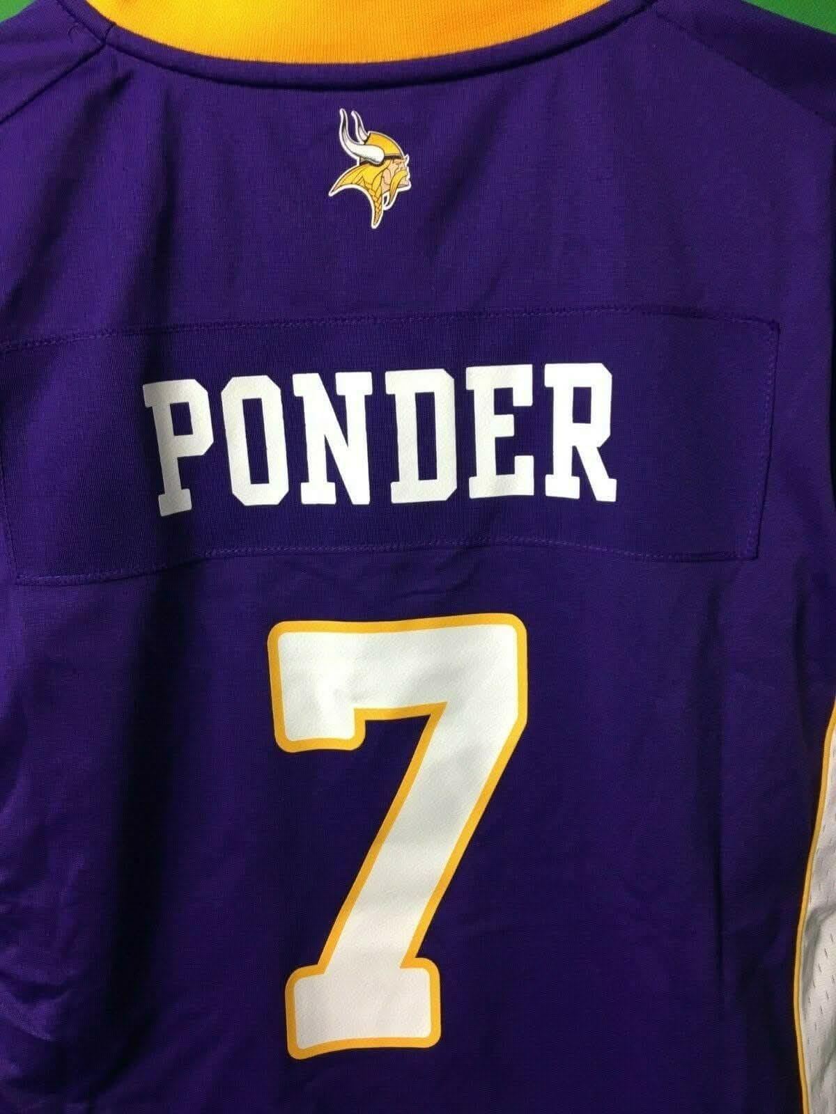 NFL Minnesota Vikings Christian Ponder #7 Game Jersey Youth X-Large NWOT
